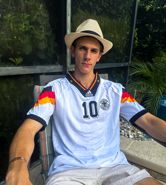 Germany 1992 Home Jersey – Lothar Matthäus #10 – Iconic Chevron Euro Kit