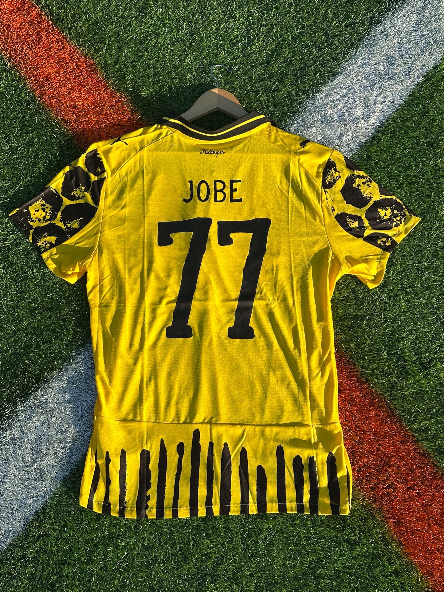 Dortmund 2025–2026 Home Jersey – Jobe #77 – Bold Yellow & Black Signal Iduna Park Classic