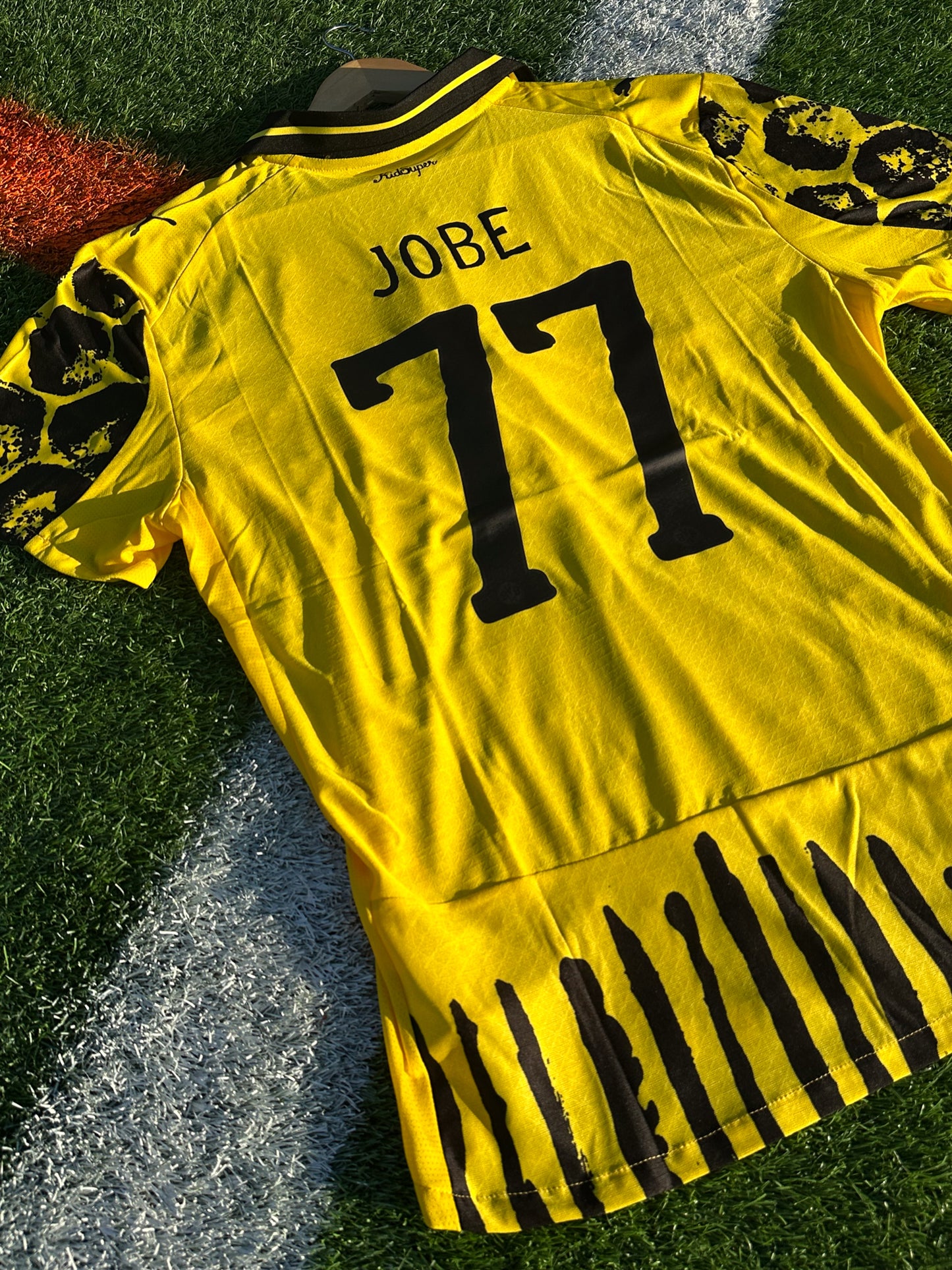 Dortmund 2025–2026 Home Jersey – Jobe #77 – Bold Yellow & Black Signal Iduna Park Classic
