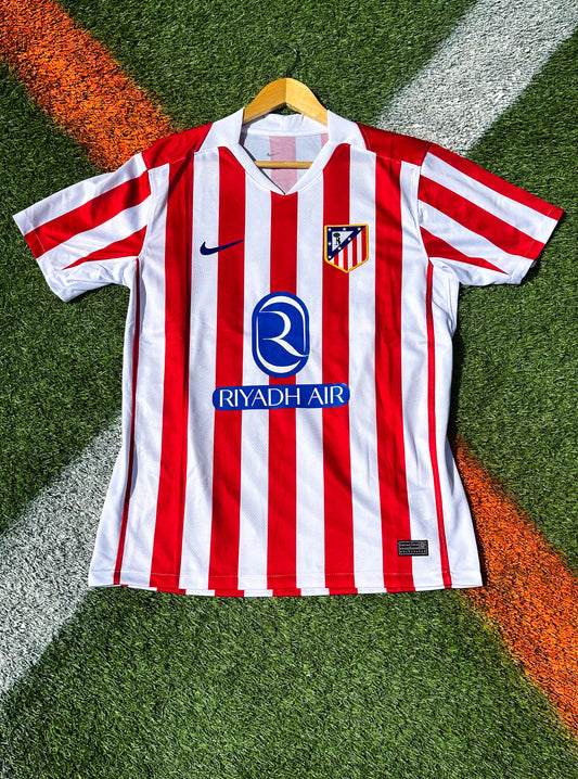 Atlético Madrid 2025–2026 Home Jersey – Julián Álvarez #9 – Classic Red & White Rayas Kit