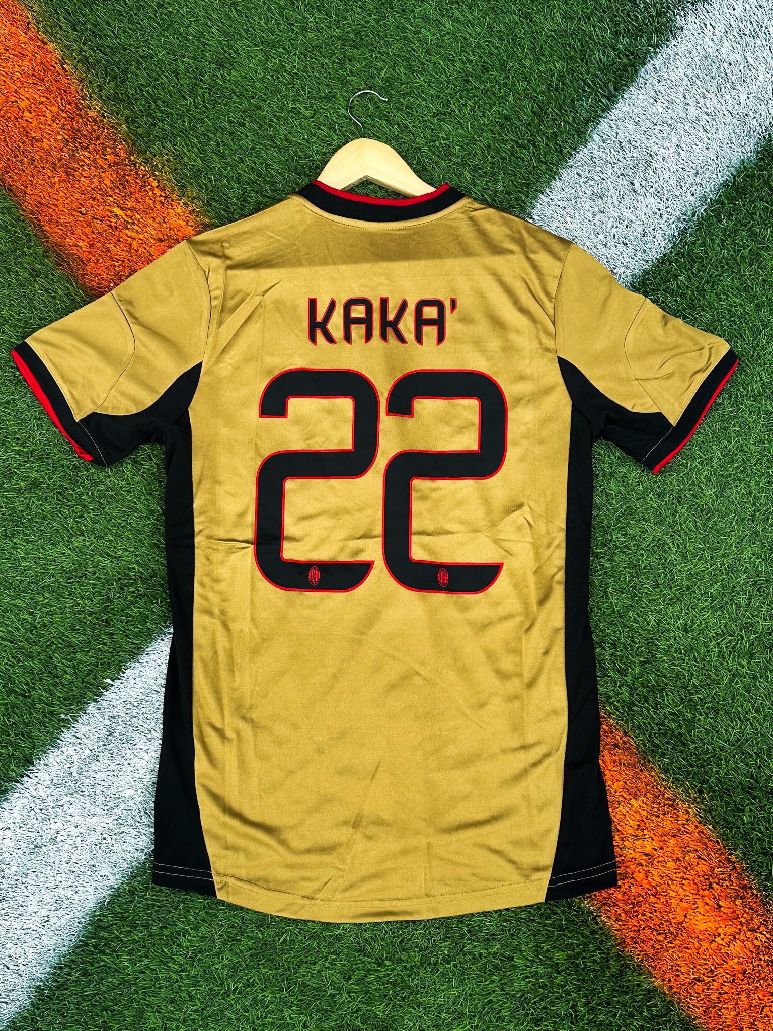 AC Milan 2013–2014 Third Jersey – Balotelli #45 Vintage Gold Edition - Five Of Cups Official
