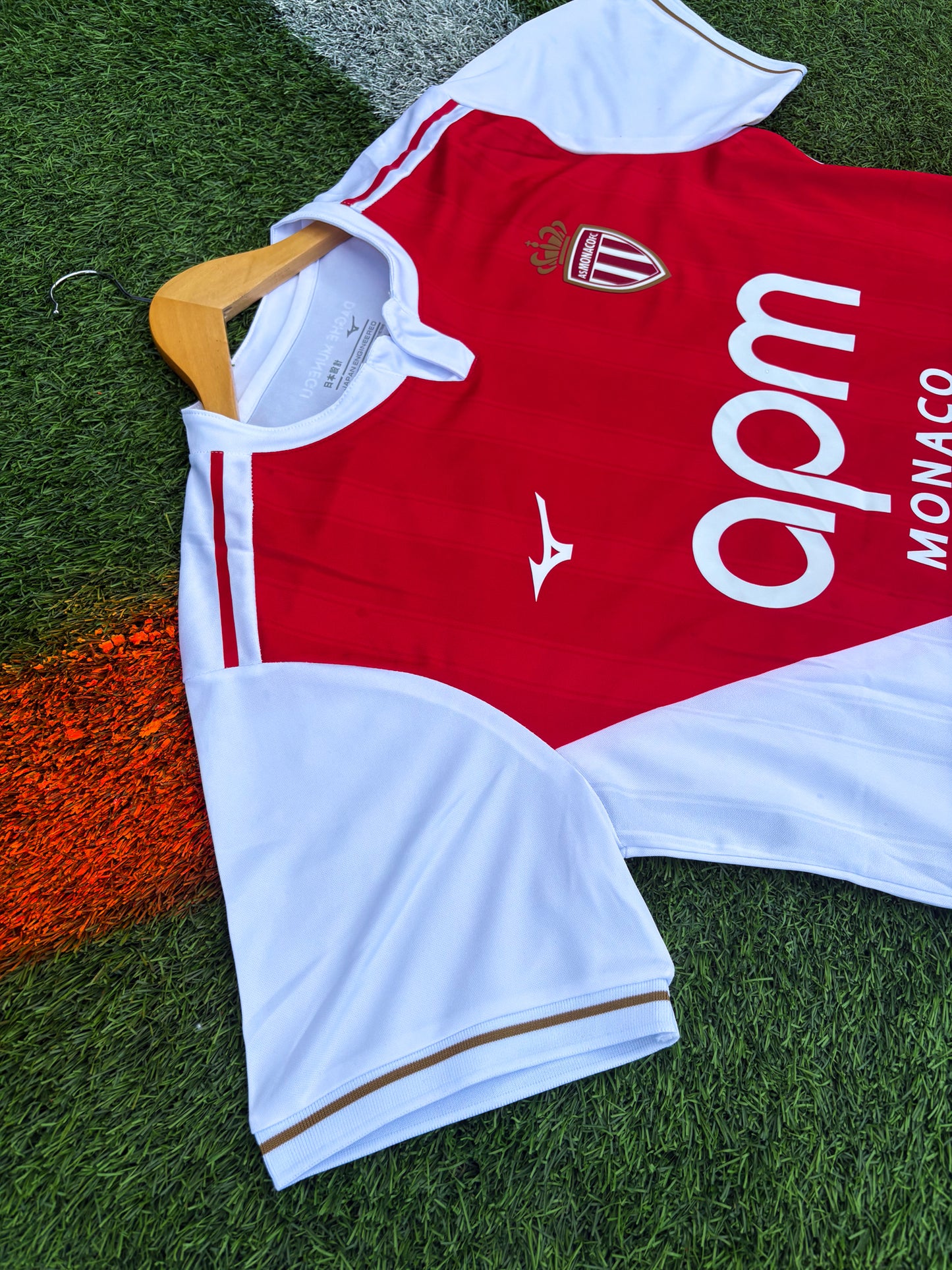 AS Monaco 2025/26 Home Jersey – Pogba #8 – Regal Red & White of the Principality