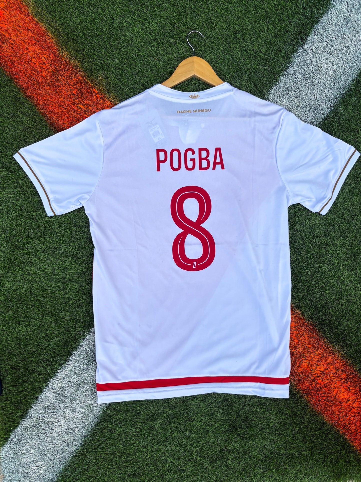 AS Monaco 2025/26 Home Jersey – Pogba #8 – Regal Red & White of the Principality