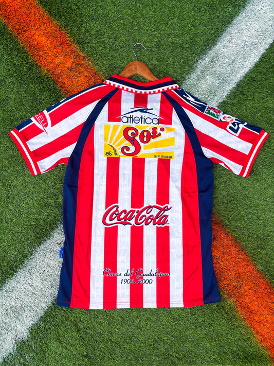Chivas de Guadalajara 2000 Home Jersey – Classic Red & White Stripes – Nostalgic Vintage Jersey