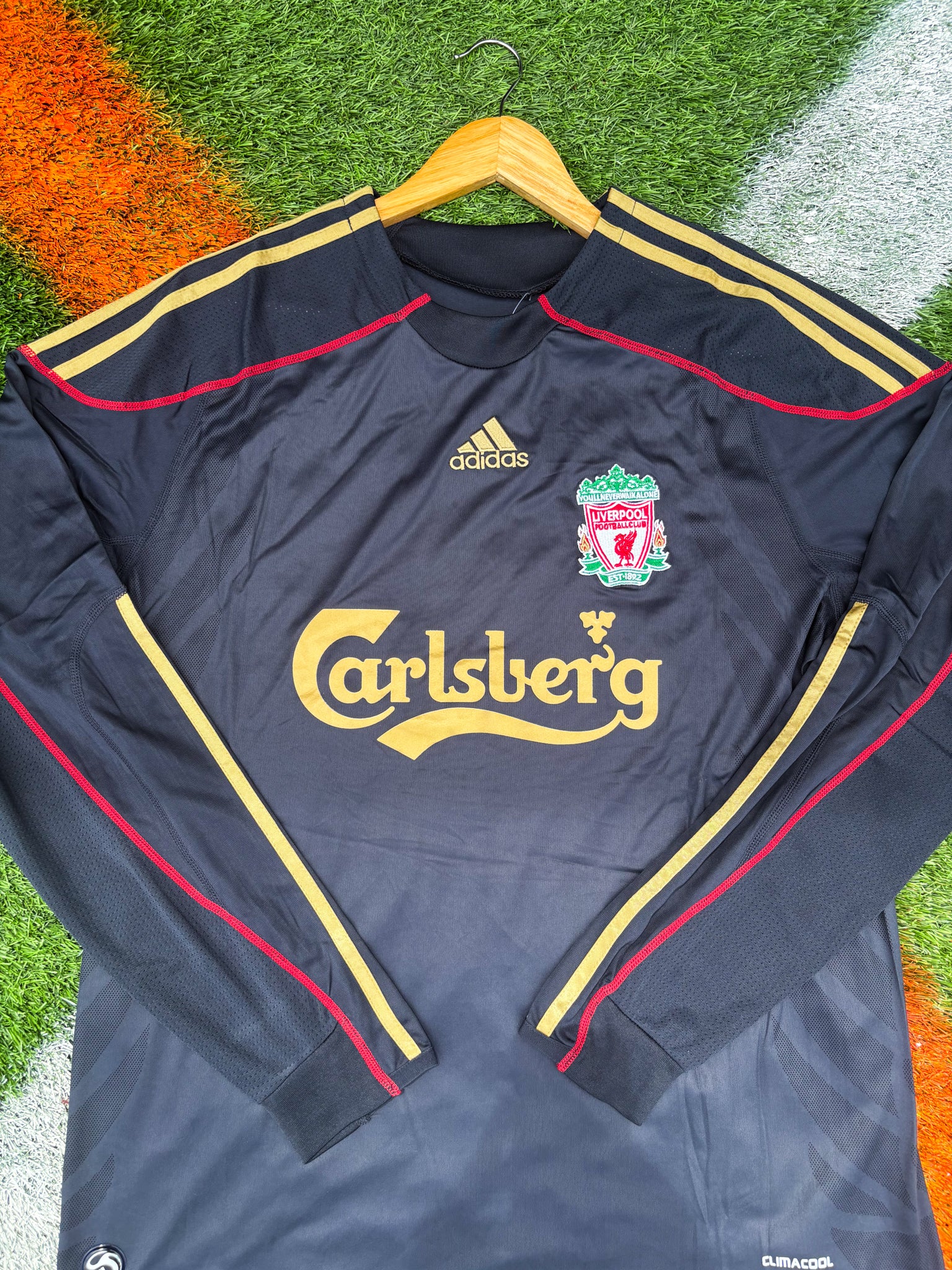 ウェア 09-10 Liverpool AWAY No.9 TORRES Liverpool 2009–2010 Away Jersey Torres #9 – Retro Black Adidas