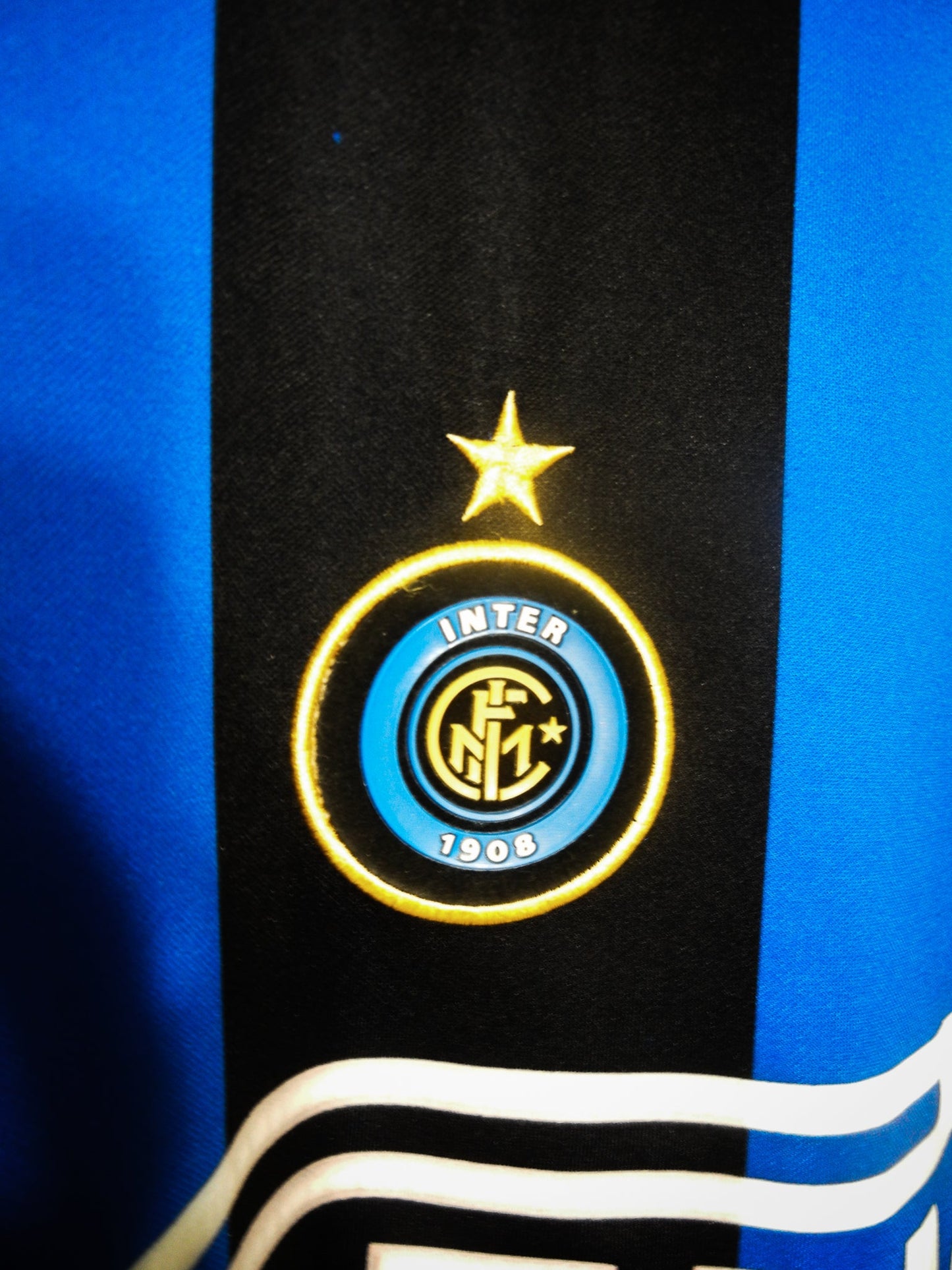Inter Milan 2004/05 Home Jersey – Adriano #10 – Medium – Black & Blue Nike Shirt – (MPN: F21103CRT)