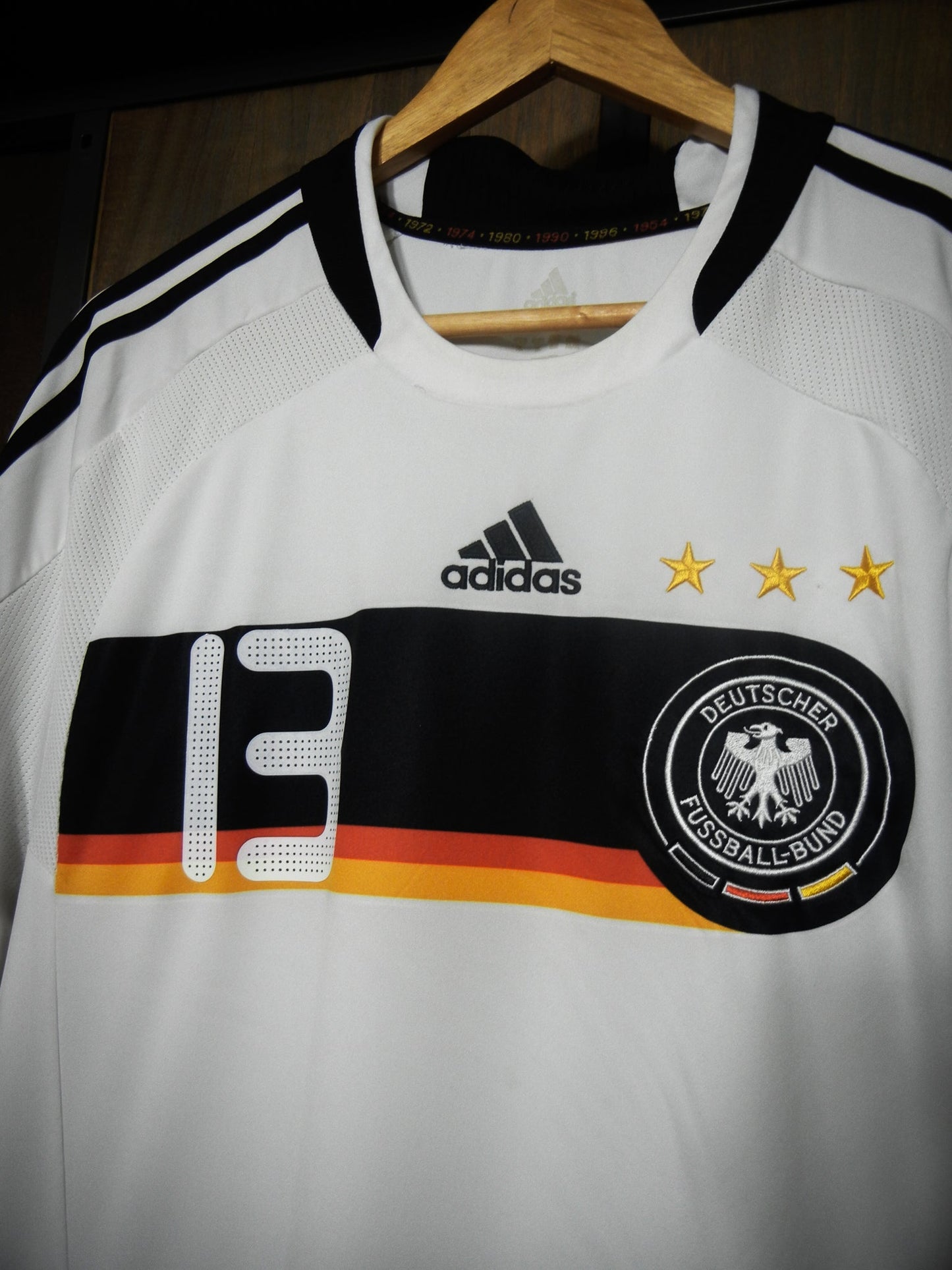 Germany 2008/09 Home Jersey – Michael Ballack #13 – XL – White Adidas Shirt – (MPN: 613200)
