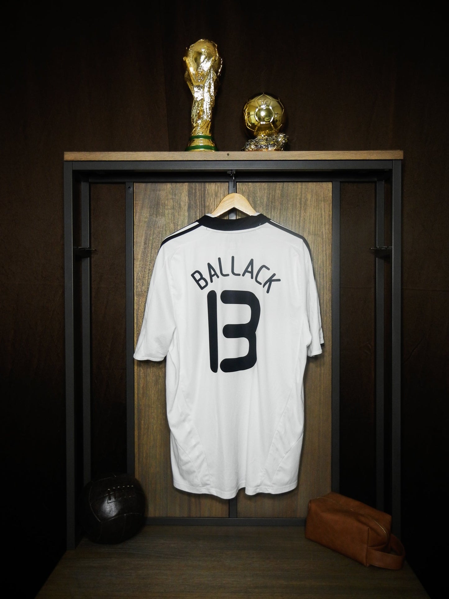 Germany 2008/09 Home Jersey – Michael Ballack #13 – XL – White Adidas Shirt – (MPN: 613200)