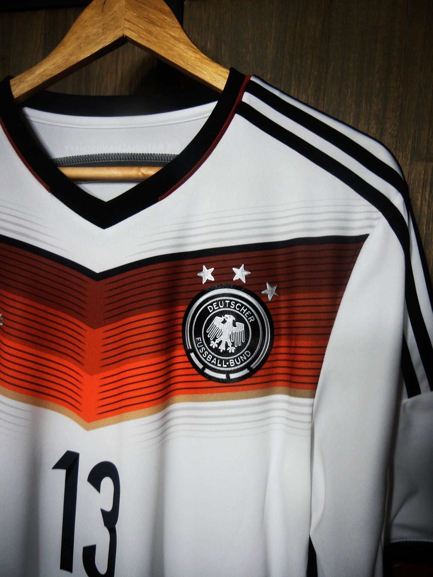 Germany 2014 Home Jersey – Thomas Müller #13 – Large – White, Black & Red Adidas Shirt (MPN: G87445)