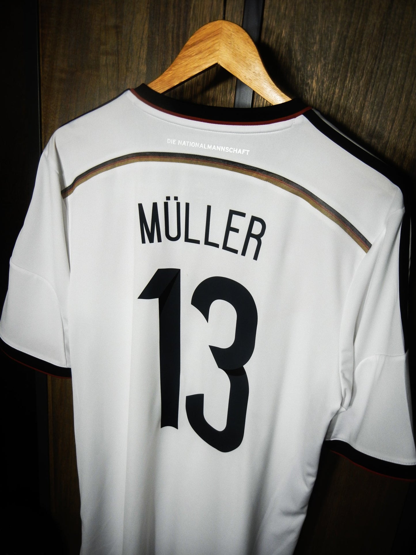 Germany 2014 Home Jersey – Thomas Müller #13 – Large – White, Black & Red Adidas Shirt (MPN: G87445)