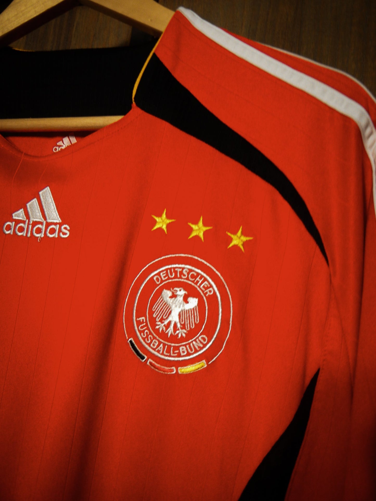 Germany 2006 Away Jersey – Michael Ballack #13 – Large – Black & Red Adidas Shirt (MPN: 066897)