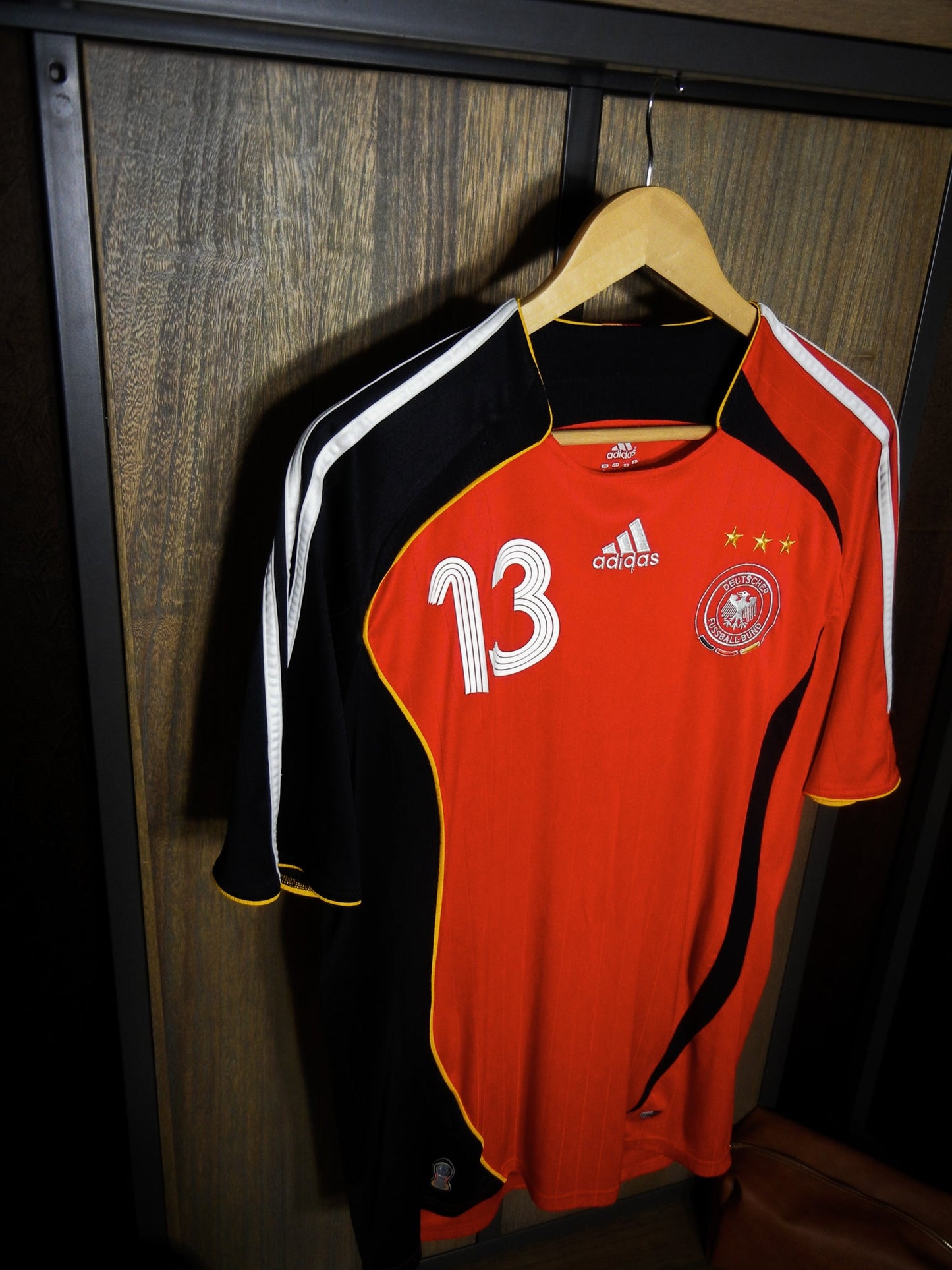 Germany 2006 Away Jersey – Michael Ballack #13 – Large – Black & Red Adidas Shirt (MPN: 066897)