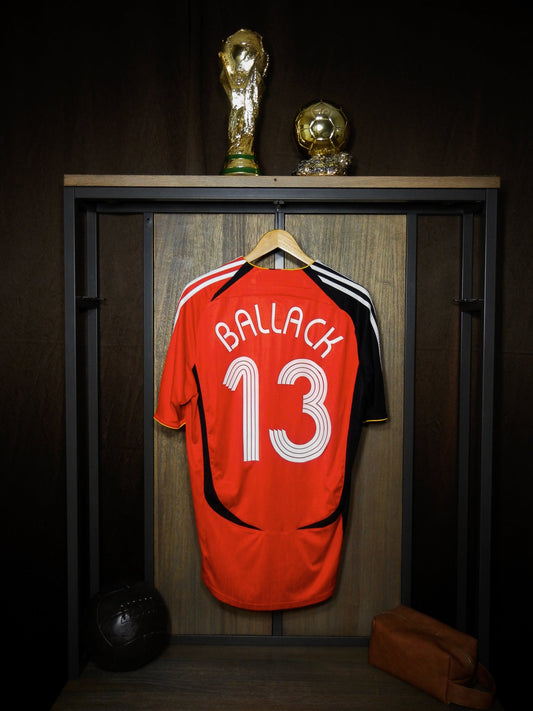 Germany 2006 Away Jersey – Michael Ballack #13 – Large – Black & Red Adidas Shirt (MPN: 066897)