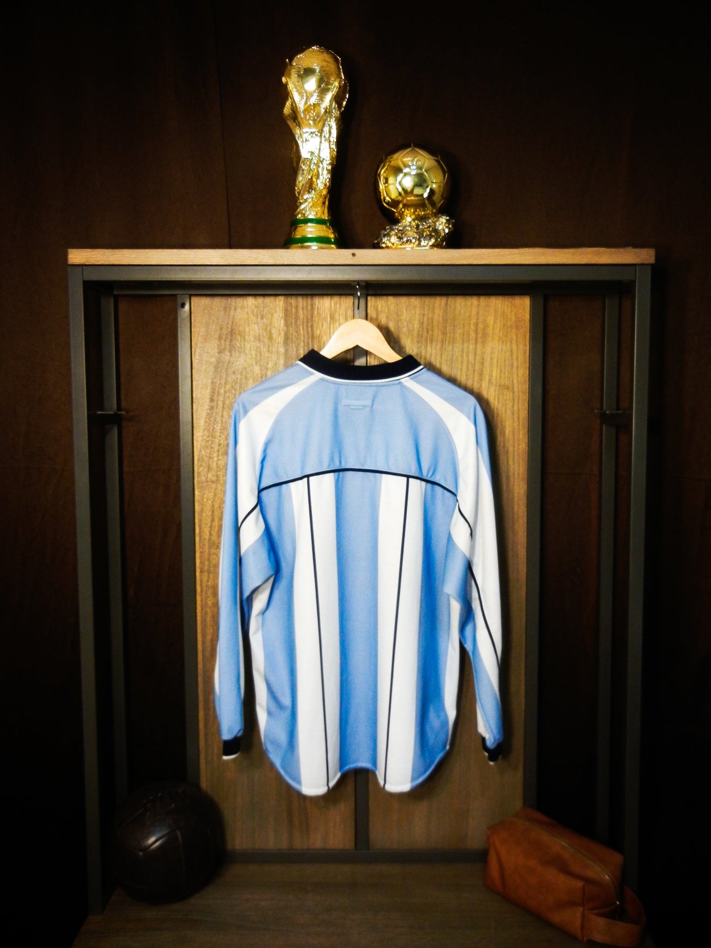 Argentina 2000/01 Home Long Sleeve Jersey – Size L – Reebok Sky Blue & White Shirt (MPN: RIN: 283997/1)