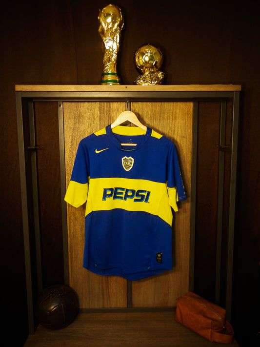 Boca Juniors 2004/05 Home Jersey – Size L – Nike Blue & Gold Shirt (MPN: F40508RIG)