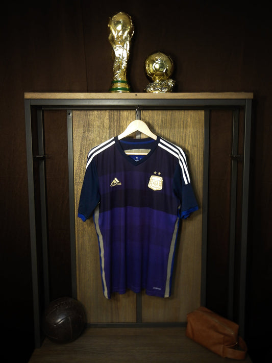 Argentina 2014 Away Jersey – Size L – Navy Blue & Sky – Adidas Shirt – (MPN: D87305 TES001)