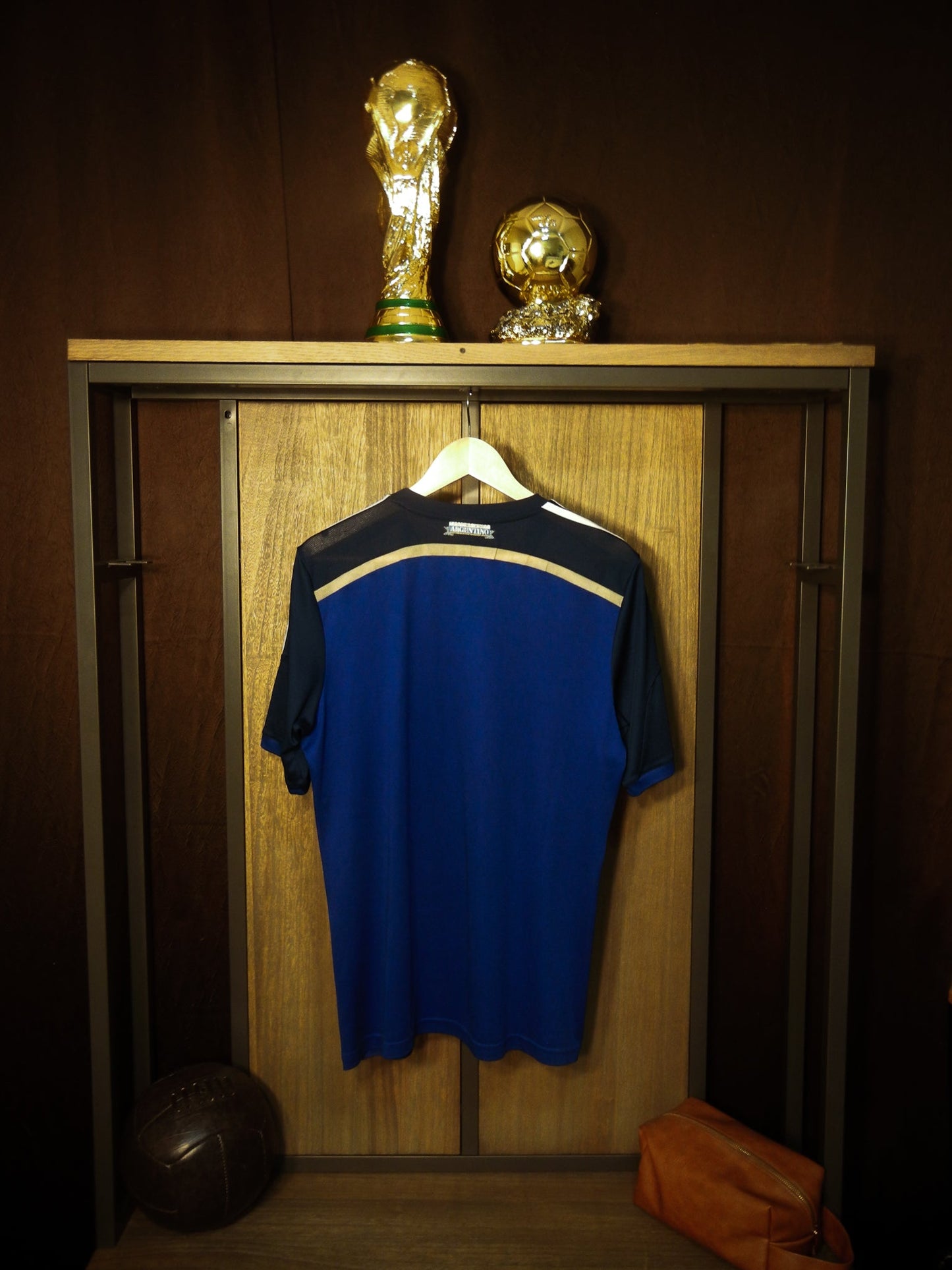 Argentina 2014 Away Jersey – Size L – Navy Blue & Sky – Adidas Shirt – (MPN: D87305 TES001)