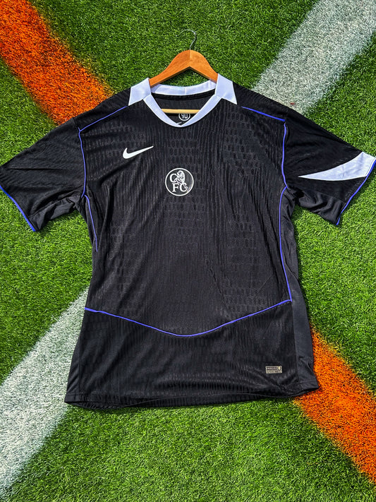 Chelsea 2025–26 Third Jersey – Black & Game Royal – Total 90 Anniversary Edition