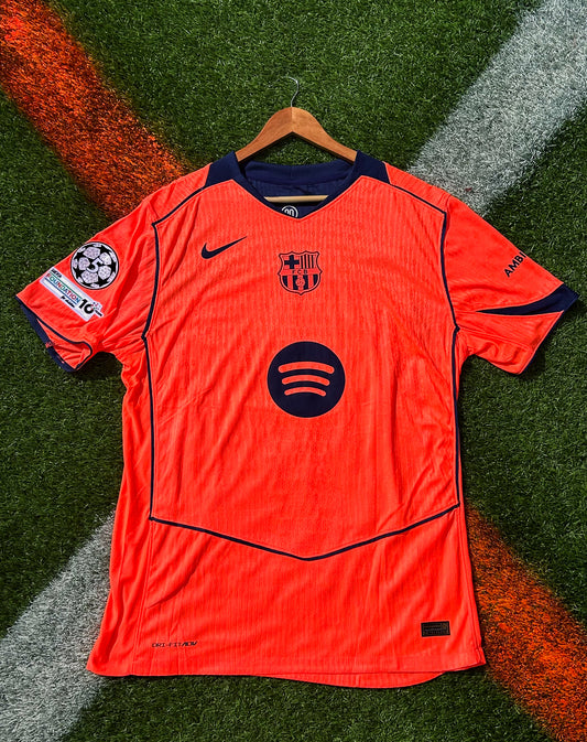 FC Barcelona 2025/2026 Third Jersey – Pedri #8 – Neon Coral Nike Edition