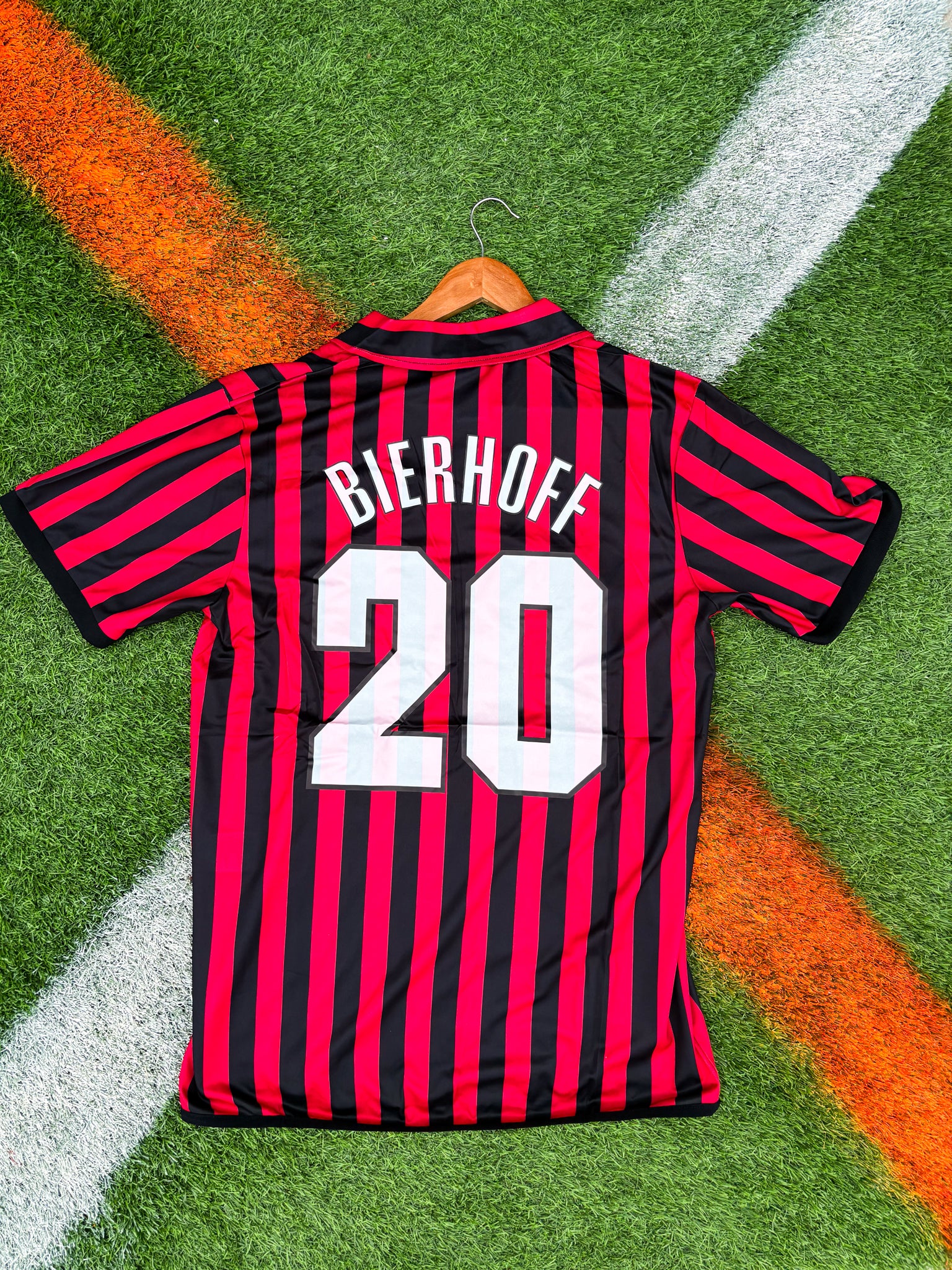 AC Milan 1999-00 Home Maldini #3 Vintage Opel Soccer Jersey