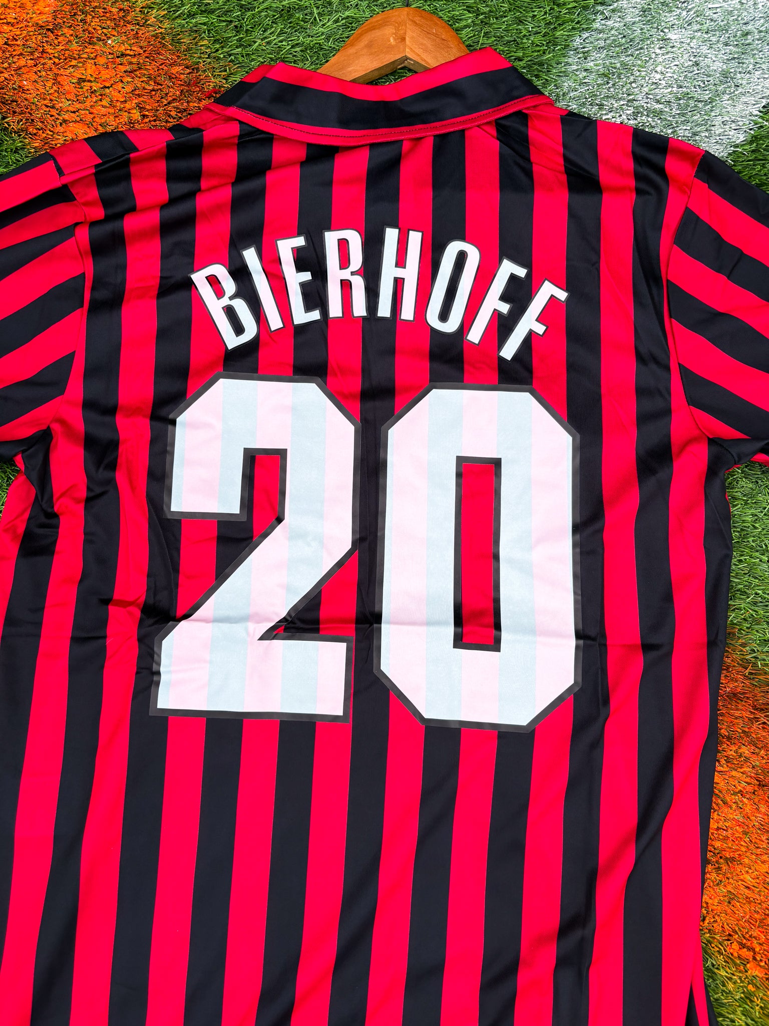 AC Milan 1999-00 Home Maldini #3 Vintage Opel Soccer Jersey