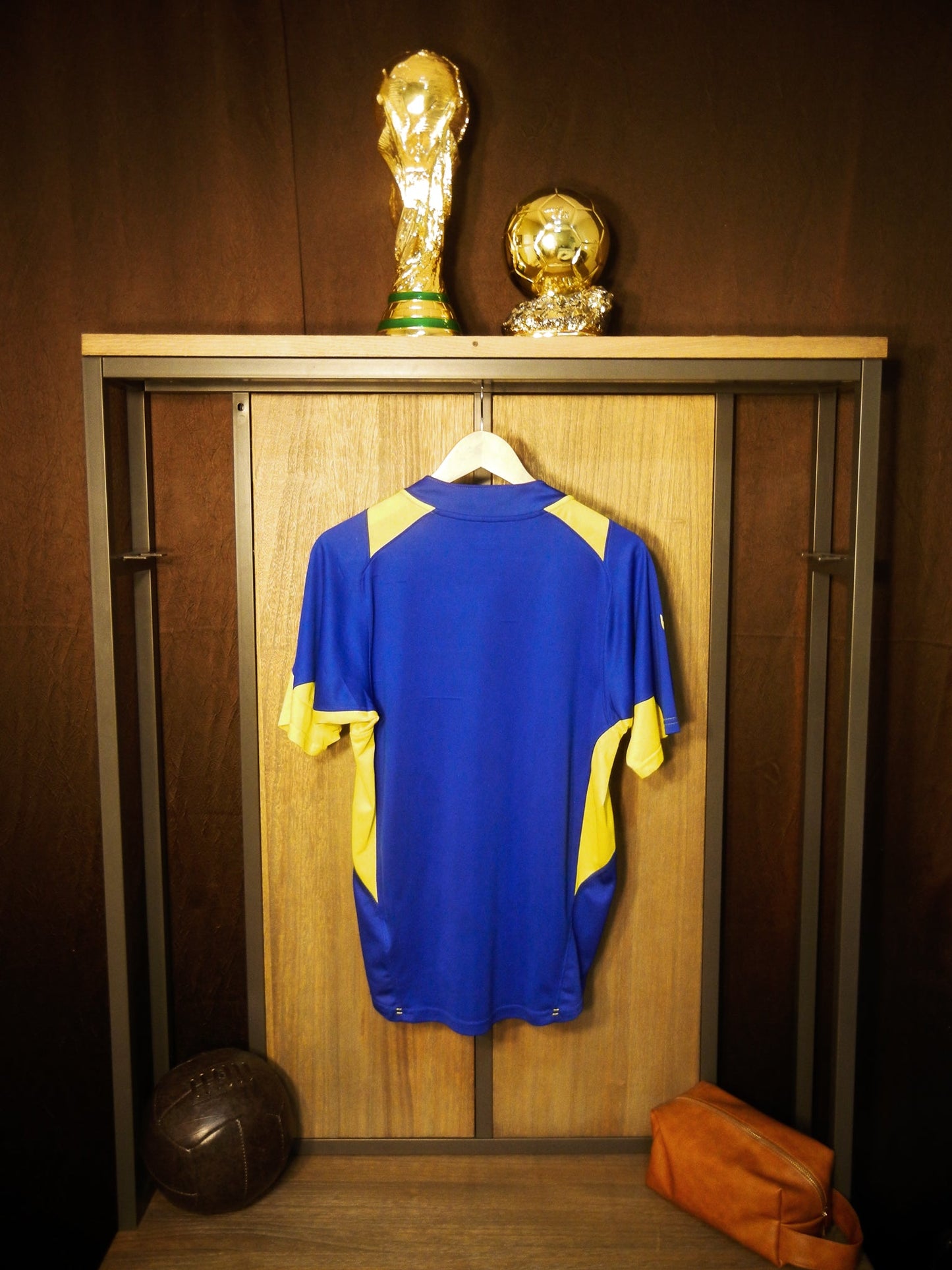 Boca Juniors 2005 Home Jersey – Size M – Blue & Yellow Nike Shirt – 100 year anniversary  - MPN( IM# 126539)