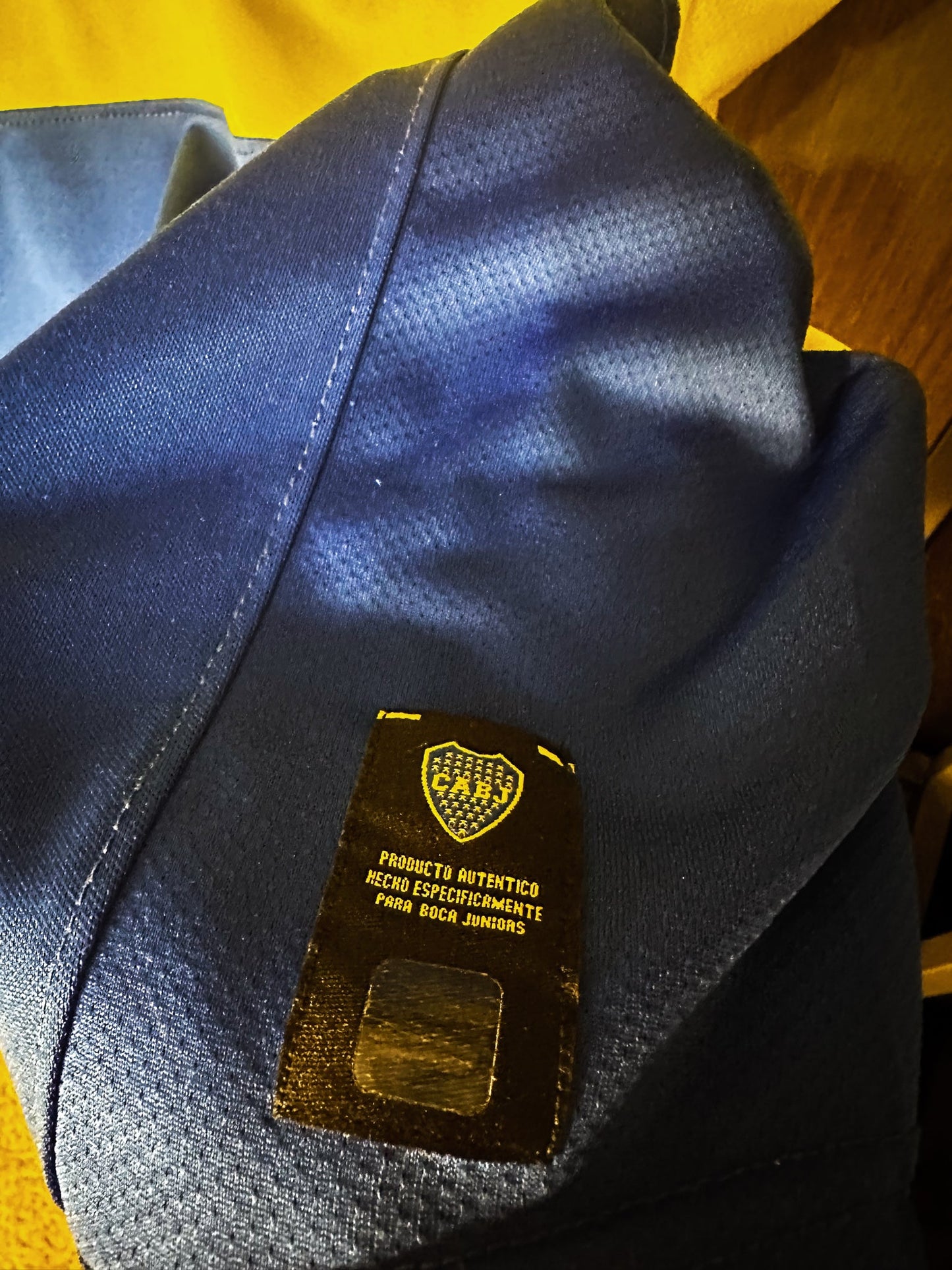 Boca Juniors 2005 Home Jersey – Size M – Blue & Yellow Nike Shirt – 100 year anniversary  - MPN( IM# 126539)