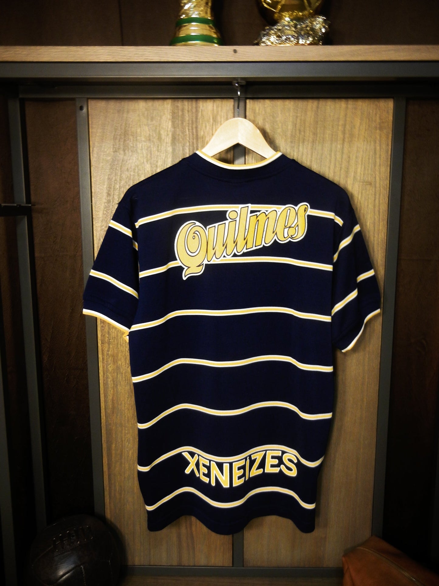 Boca Juniors 1998/99 Copa Mercosur Special Edition Jersey – Size S – Blue & Yellow Quilmes Shirt – (MPN: Cuit. N 30 67815546 9)