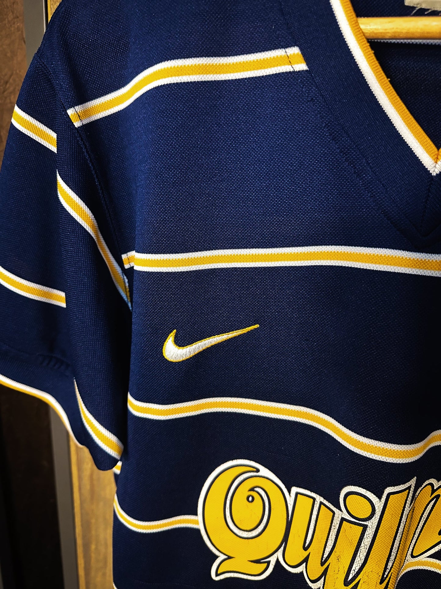 Boca Juniors 1998/99 Copa Mercosur Special Edition Jersey – Size S – Blue & Yellow Quilmes Shirt – (MPN: Cuit. N 30 67815546 9)