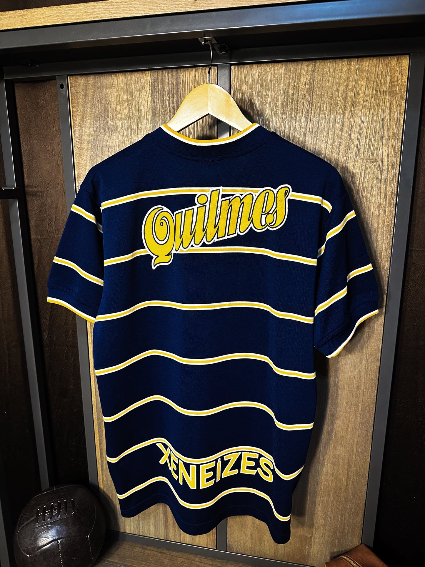 Boca Juniors 1998/99 Copa Mercosur Special Edition Jersey – Size S – Blue & Yellow Quilmes Shirt – (MPN: Cuit. N 30 67815546 9)