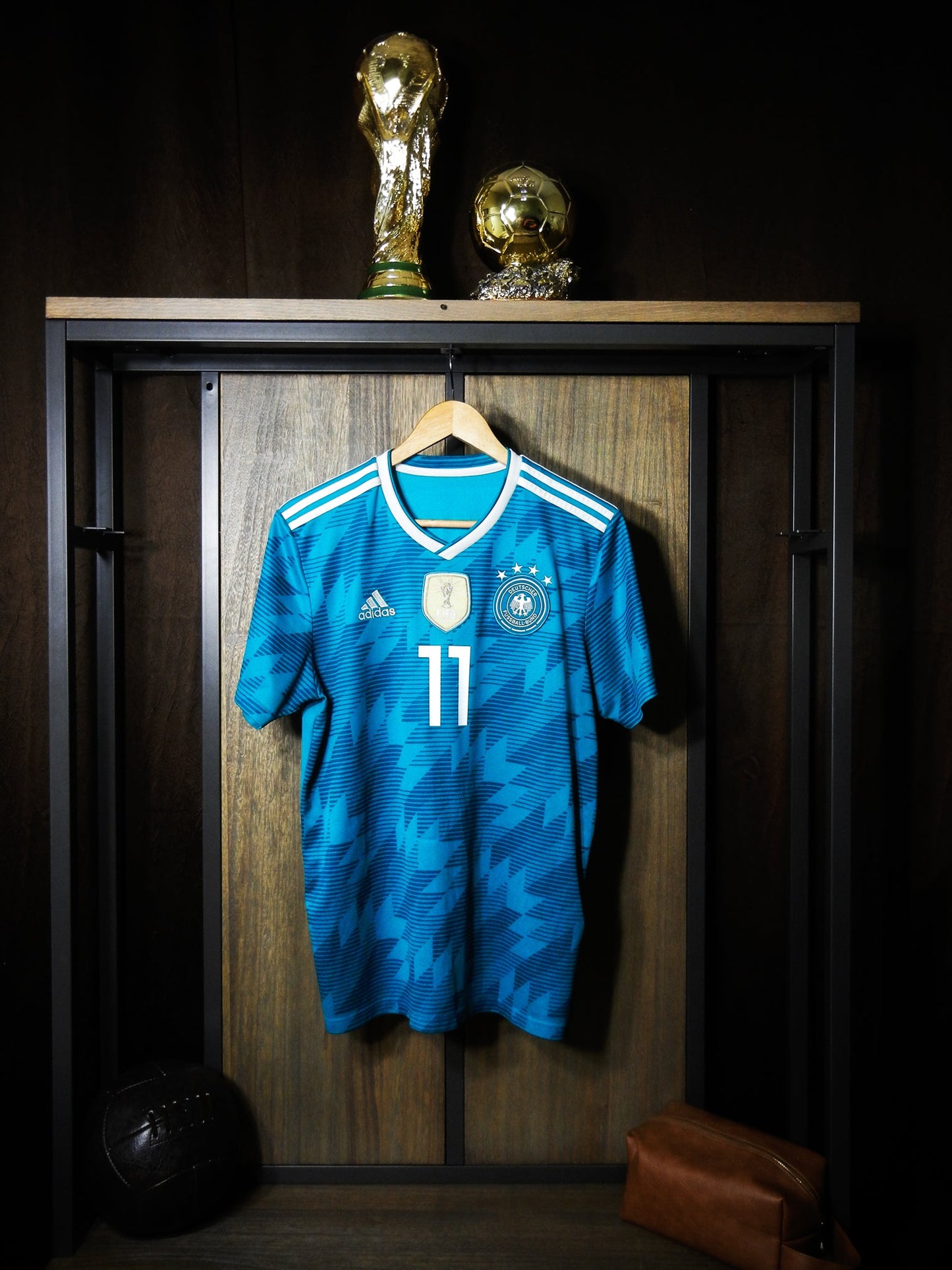 Germany 2018 World Cup Away Jersey – Reus #11 – Size L – Green Adidas Shirt -(MPN: BR3144)