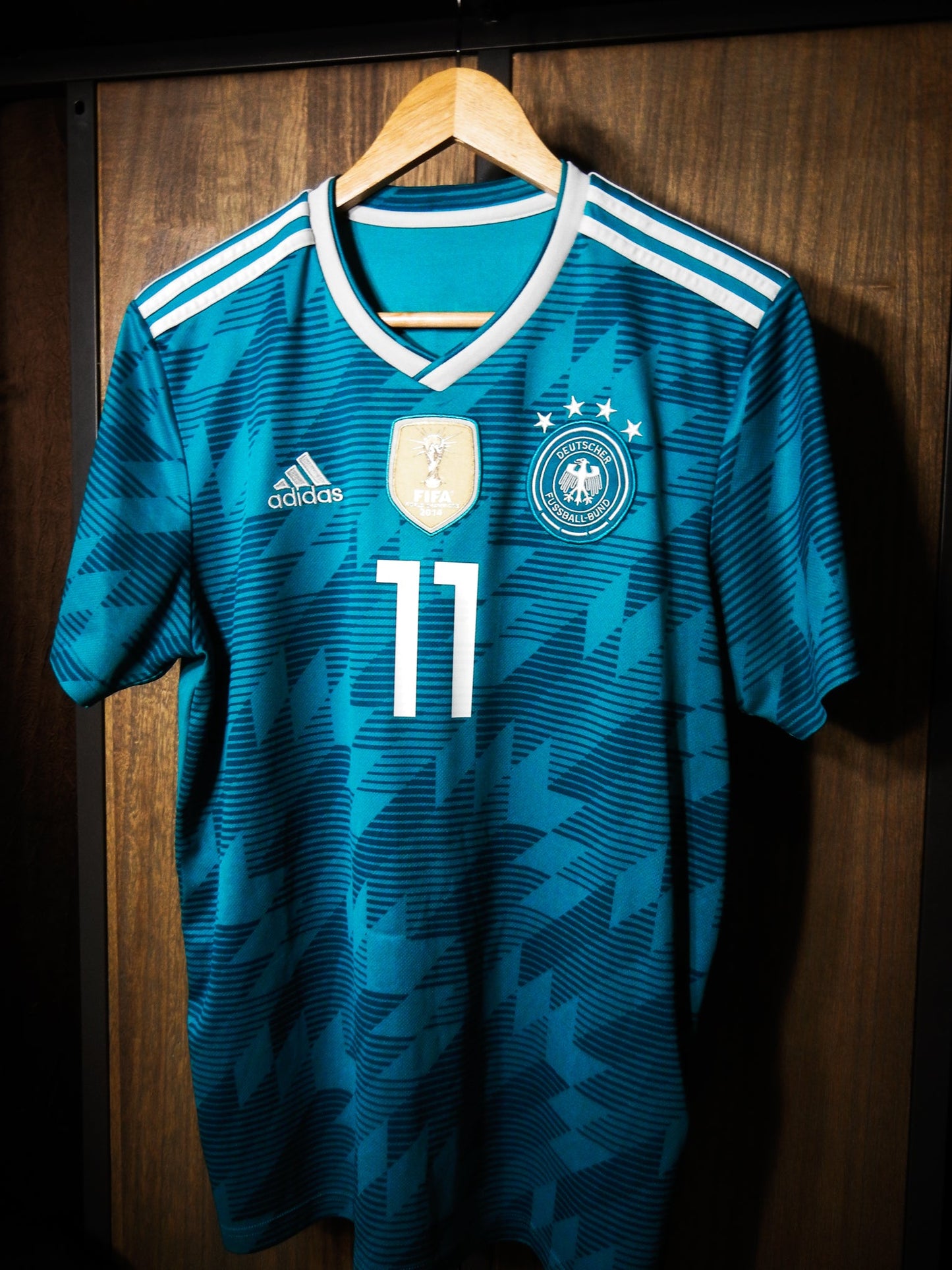 Germany 2018 World Cup Away Jersey – Reus #11 – Size L – Green Adidas Shirt -(MPN: BR3144)