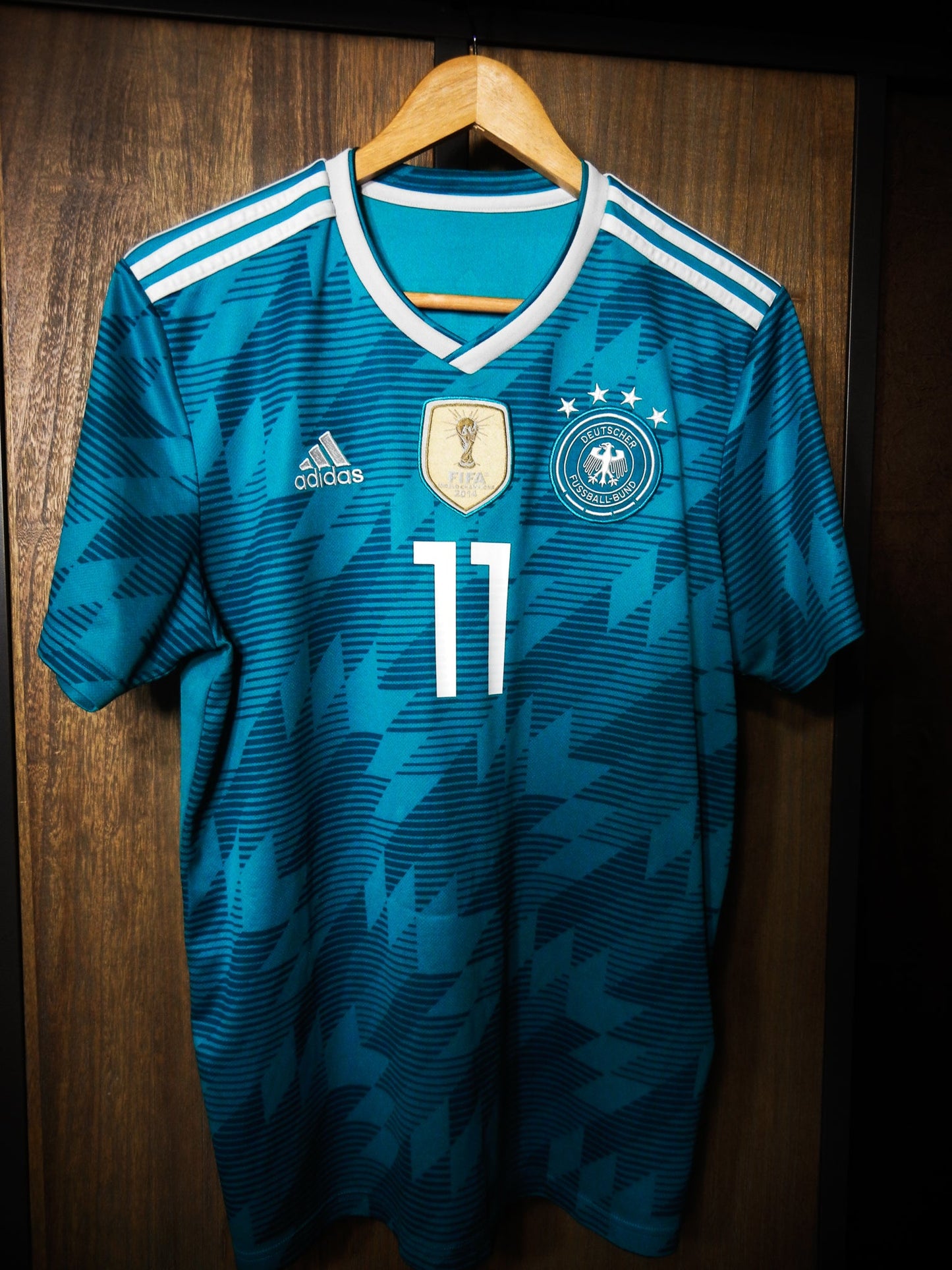 Germany 2018 World Cup Away Jersey – Reus #11 – Size L – Green Adidas Shirt -(MPN: BR3144)