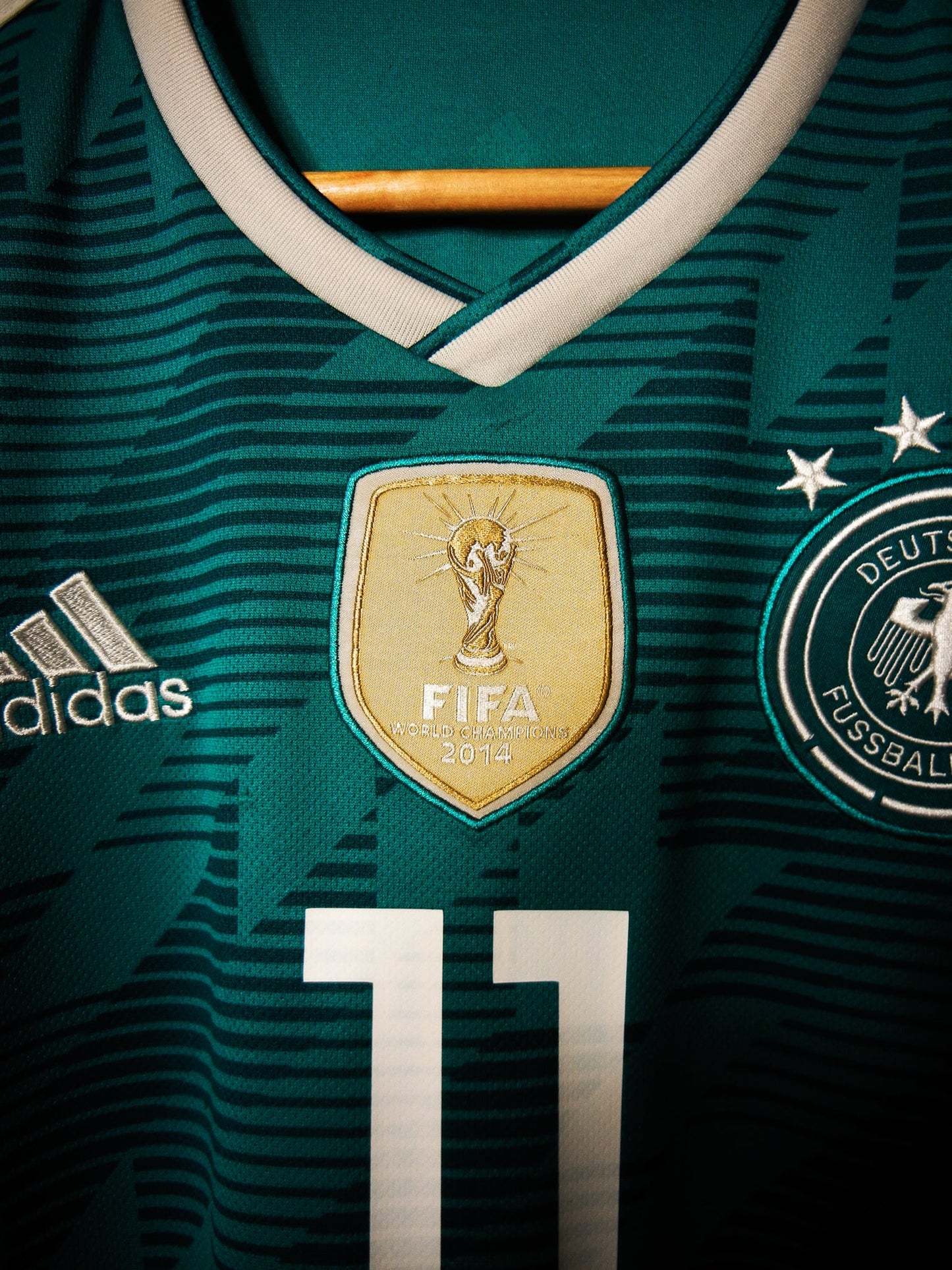 Germany 2018 World Cup Away Jersey – Reus #11 – Size L – Green Adidas Shirt -(MPN: BR3144)