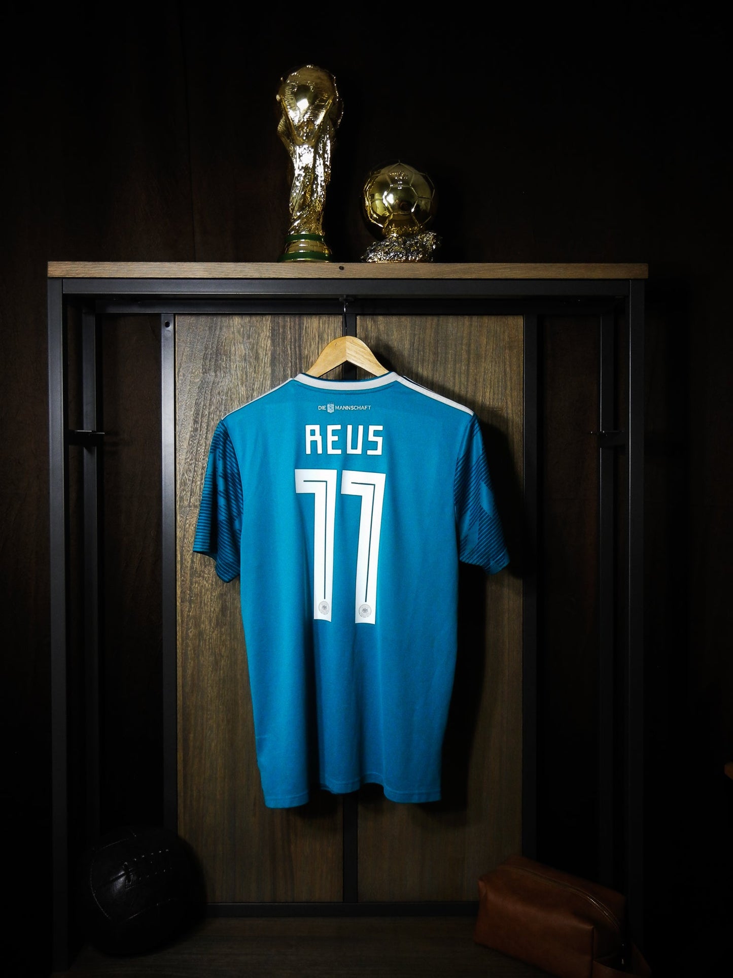 Germany 2018 World Cup Away Jersey – Reus #11 – Size L – Green Adidas Shirt -(MPN: BR3144)