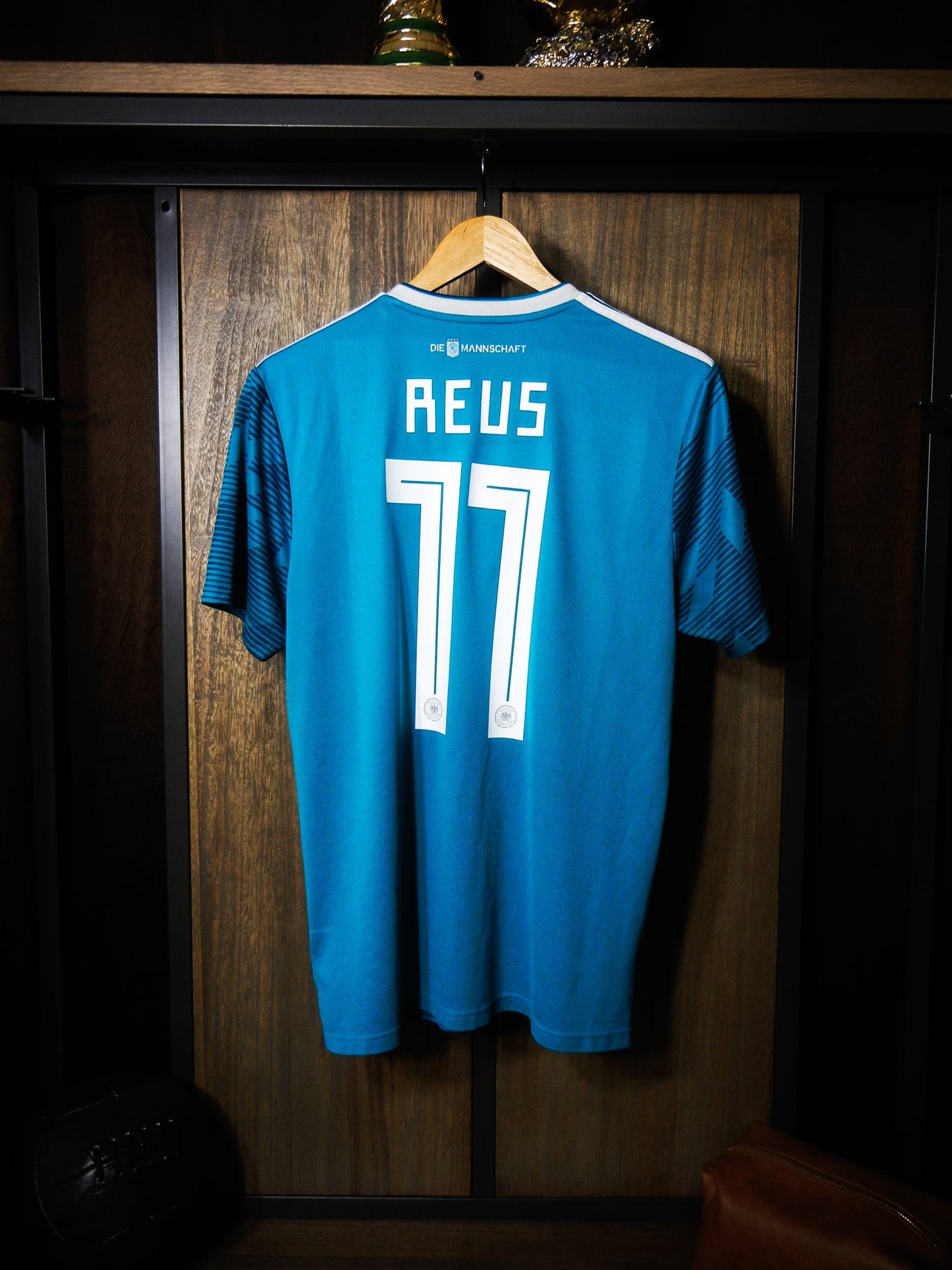 Germany 2018 World Cup Away Jersey – Reus #11 – Size L – Green Adidas Shirt -(MPN: BR3144)