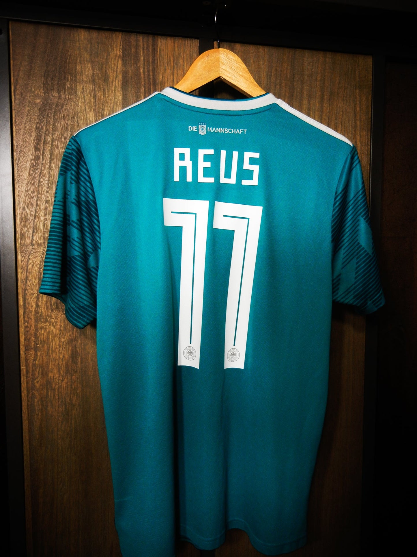 Germany 2018 World Cup Away Jersey – Reus #11 – Size L – Green Adidas Shirt -(MPN: BR3144)