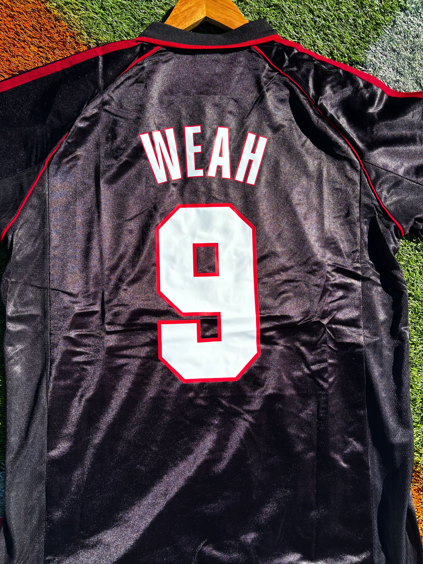 AC Milan 1998-99 Third Maldini #3 Vintage Opel Black Soccer Jersey – Retro Rossoneri Statement