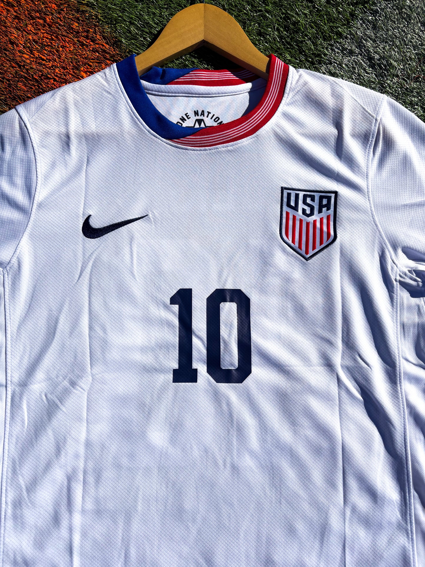 USA 2024 Home Jersey Pulisic 10- Modern Nike Soccer Jersey