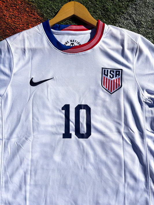 USA 2024 Home Jersey Pulisic 10- Modern Nike Soccer Jersey
