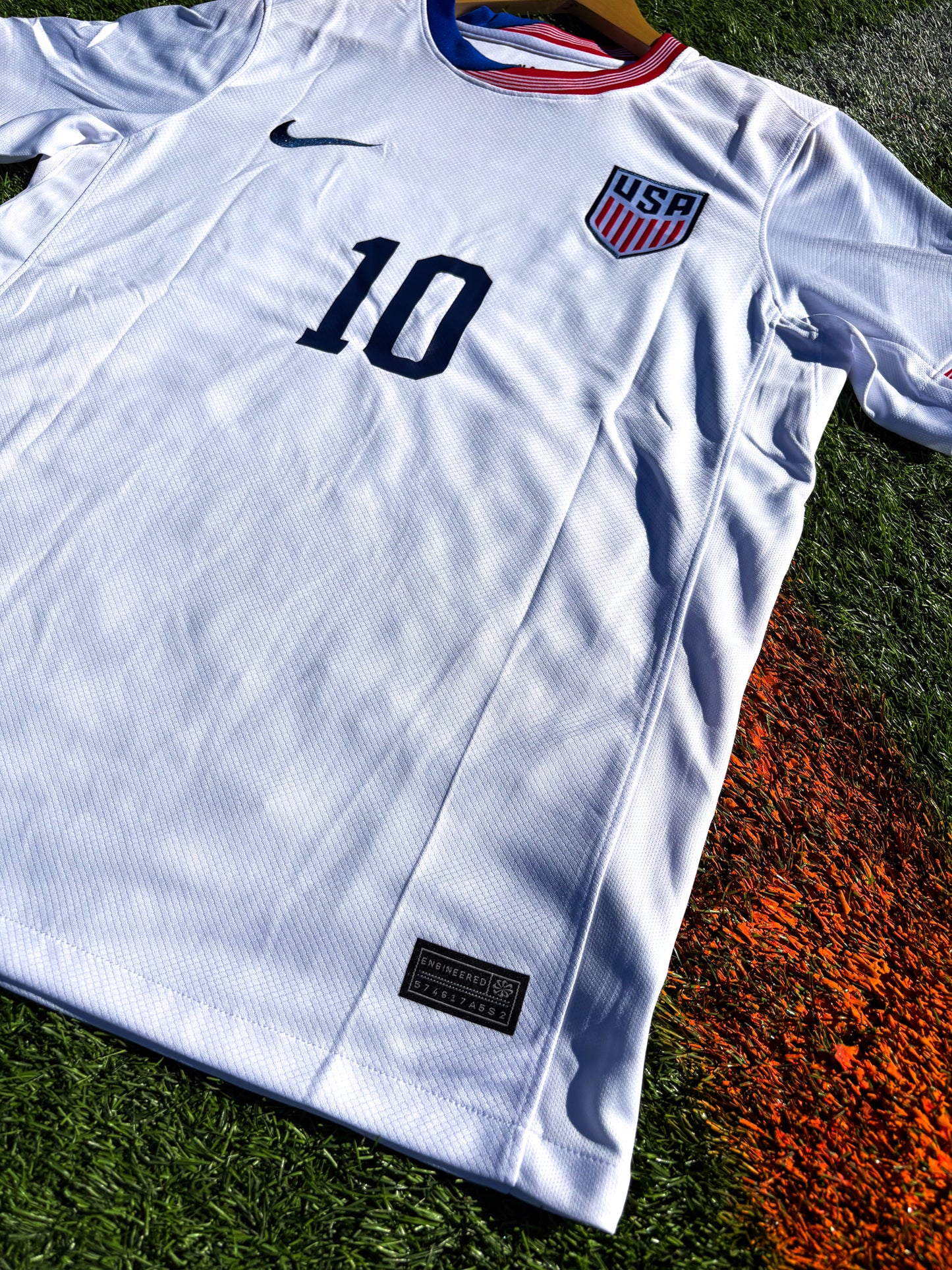 USA 2024 Home Jersey Pulisic 10- Modern Nike Soccer Jersey
