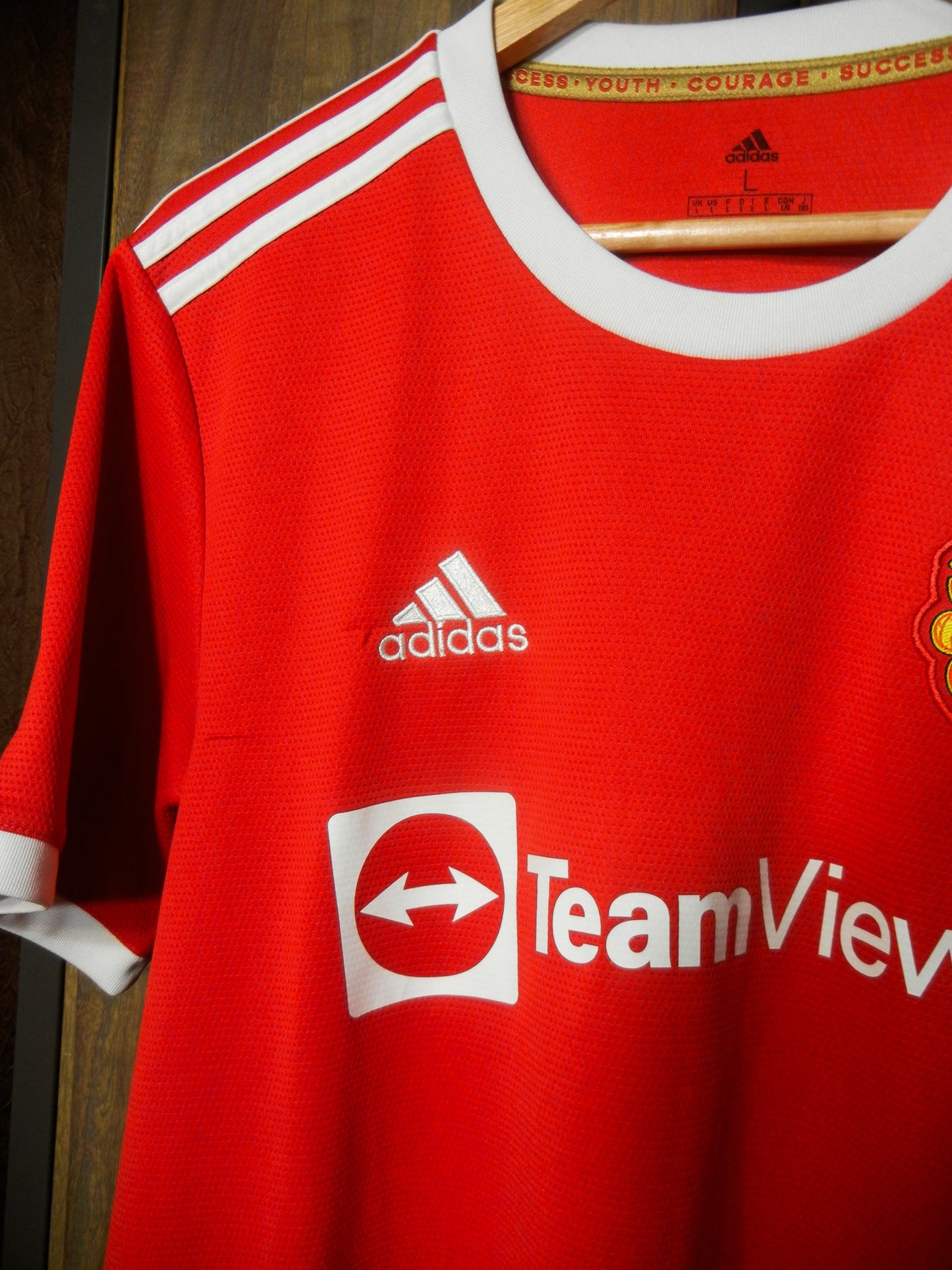 Manchester United 2021/22 Home Jersey – Cristiano Ronaldo #7 – Large – Red Adidas Shirt (MPN: H31447)