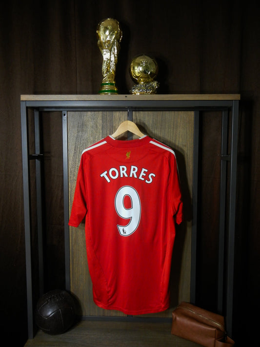 Liverpool 2008–2010 Home Jersey – Fernando Torres #9 – XL – Red Adidas Shirt (MPN: 313214)