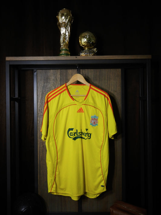 Liverpool 2006/07 Away Jersey – Xabi Alonso #14 – Large – Yellow Adidas Shirt (MPN:053306)