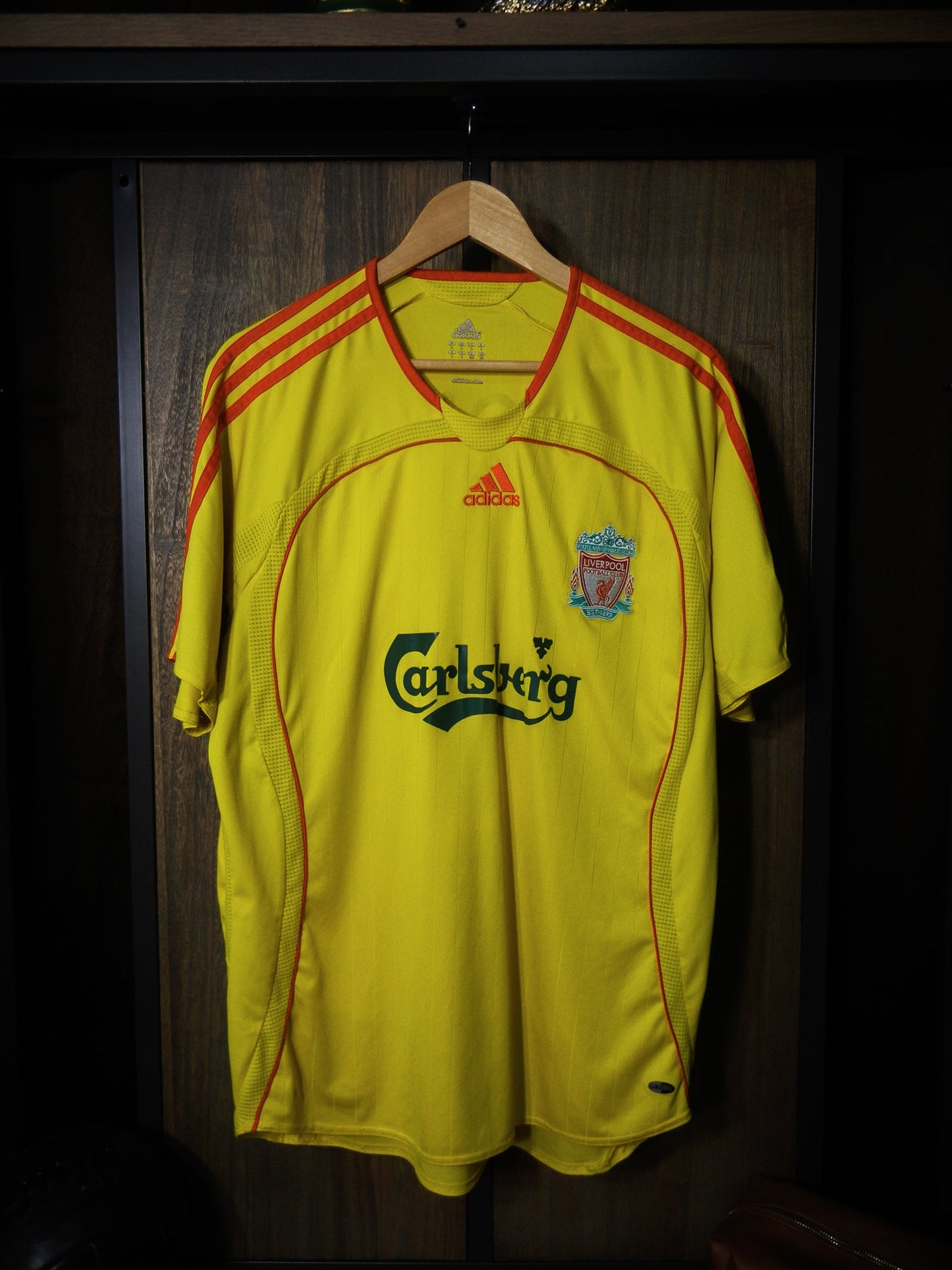 Liverpool 2006/07 Away Jersey – Xabi Alonso #14 – Large – Yellow Adidas Shirt (MPN:053306)