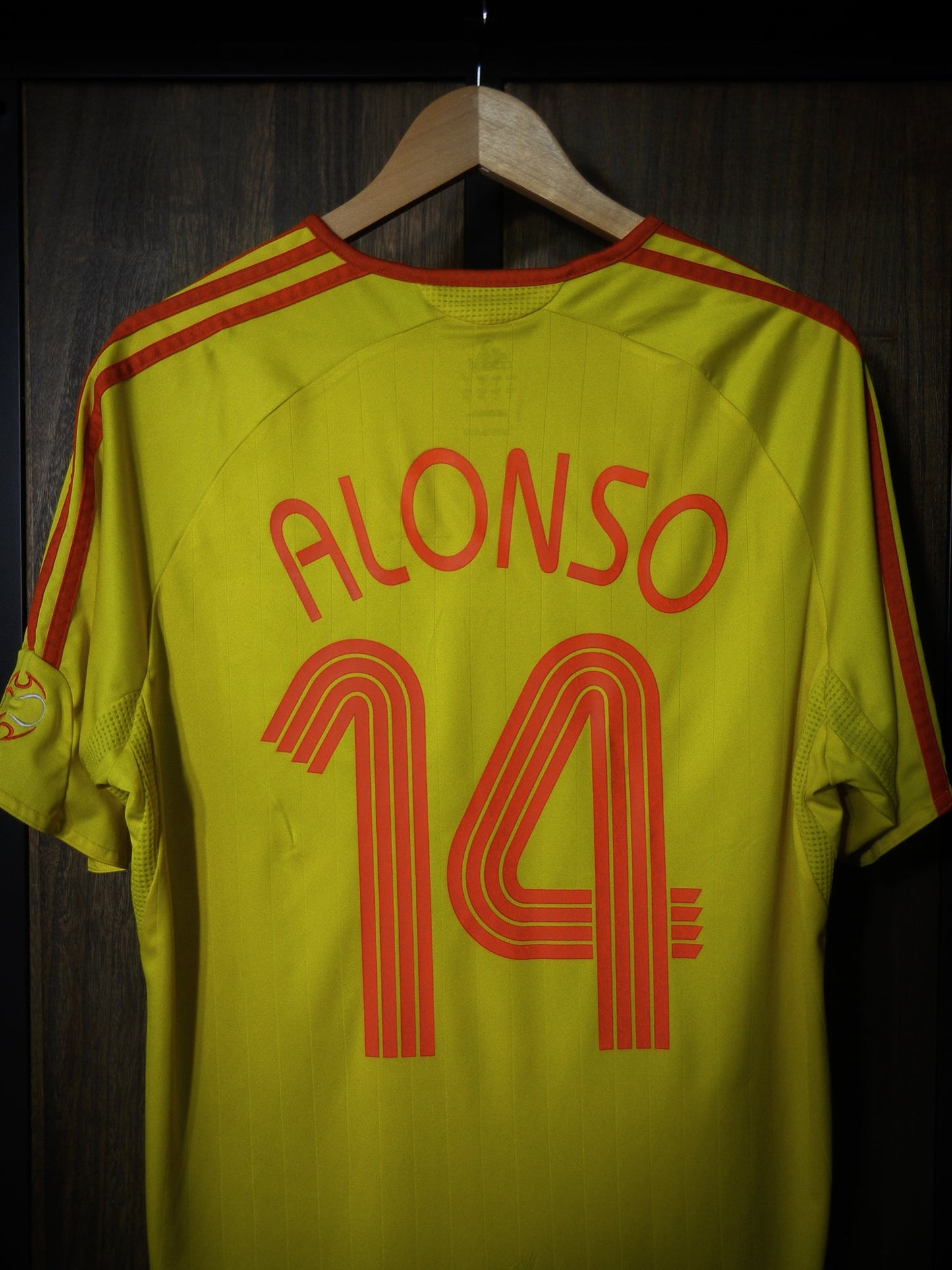 Liverpool 2006/07 Away Jersey – Xabi Alonso #14 – Large – Yellow Adidas Shirt (MPN:053306)