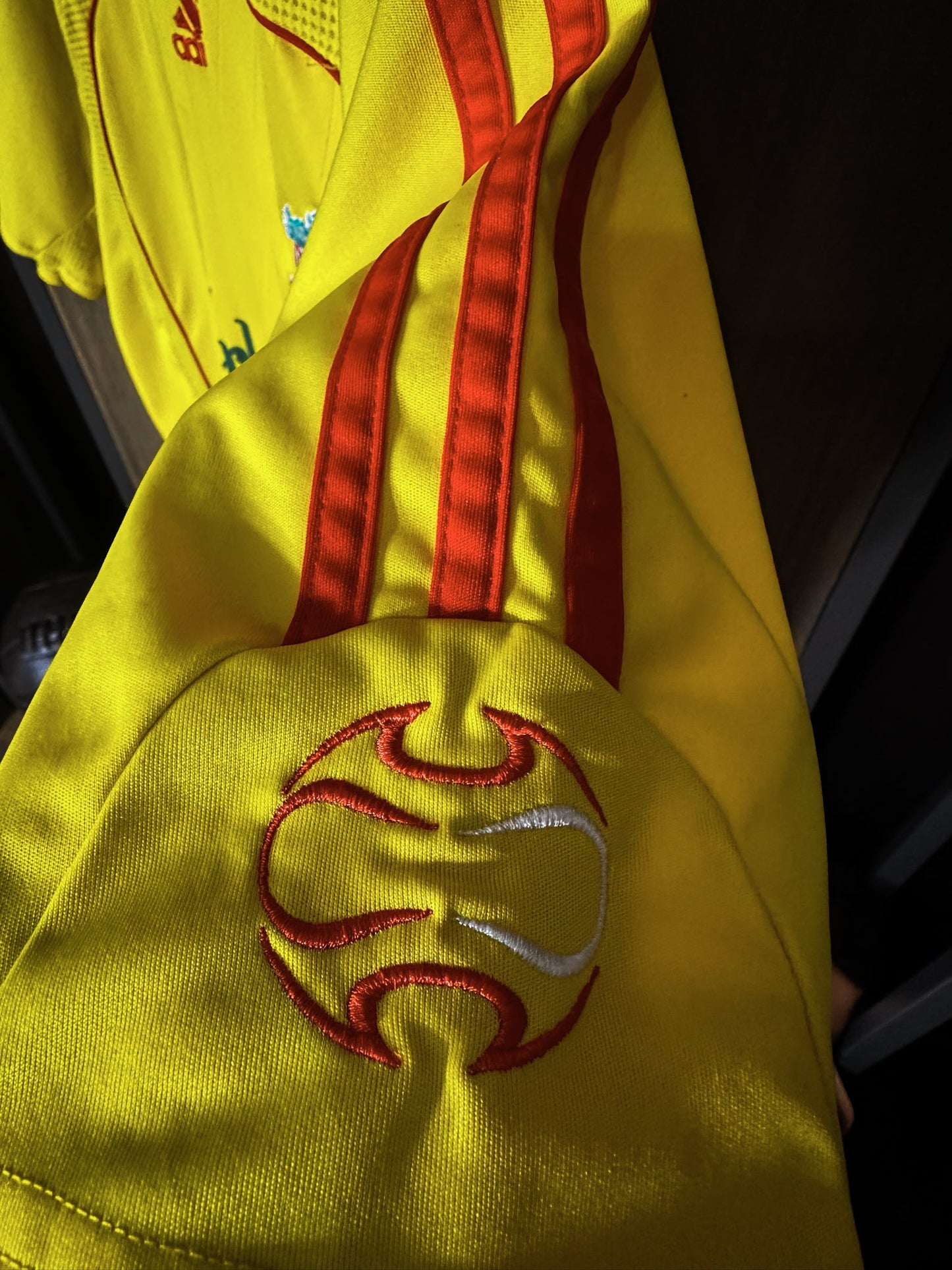 Liverpool 2006/07 Away Jersey – Xabi Alonso #14 – Large – Yellow Adidas Shirt (MPN:053306)