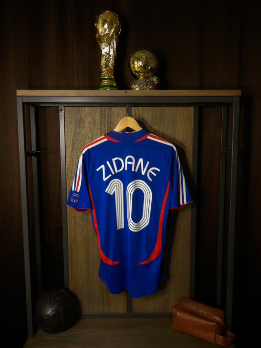 France 2006/2007 Home Jersey – Zinedine Zidane #10 – Size M – Blue Adidas Shirt (MPN: 740126)