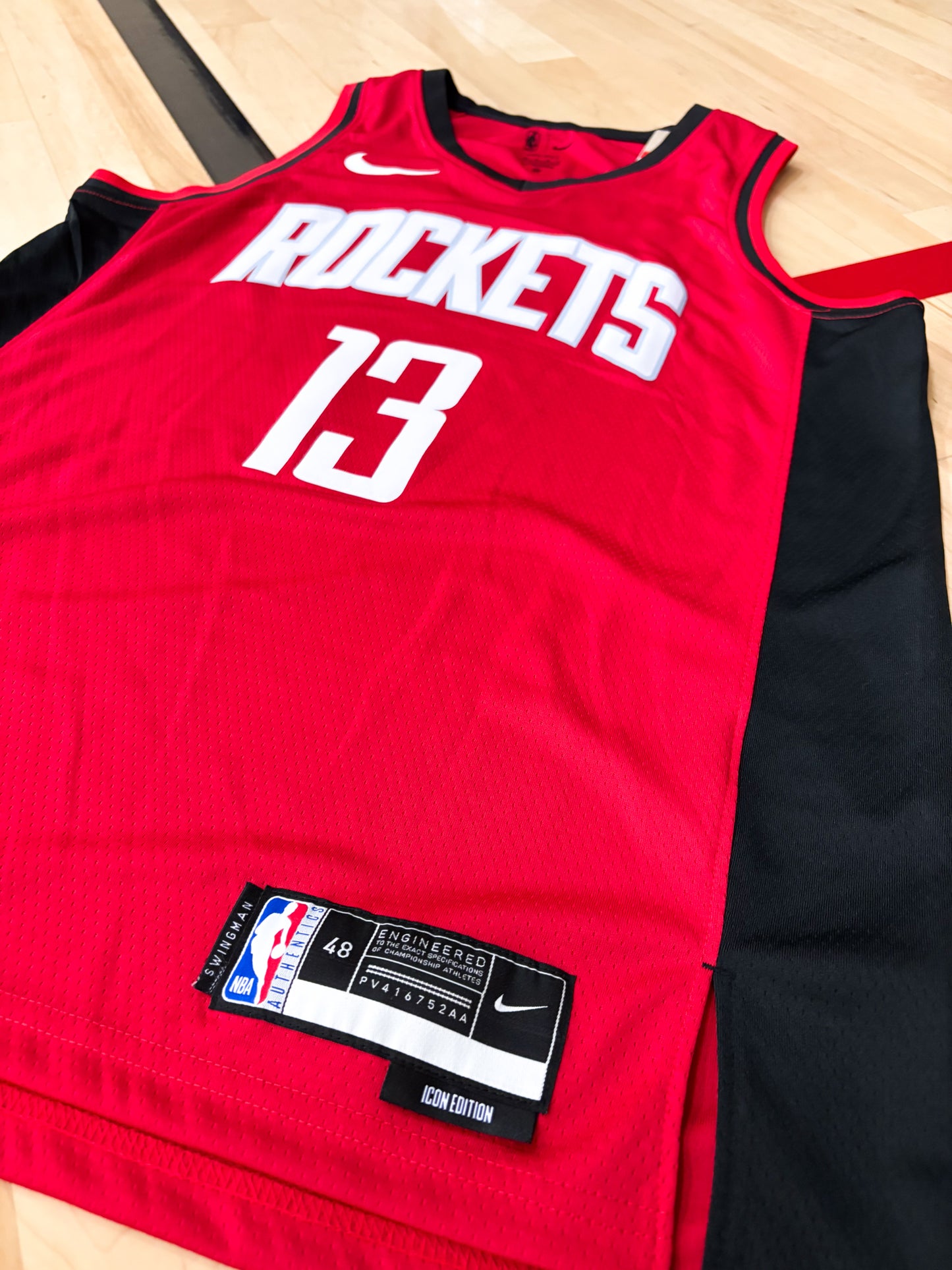 Houston Rockets Red Icon Edition James Harden 13 Jersey – NBA Swingman Classic