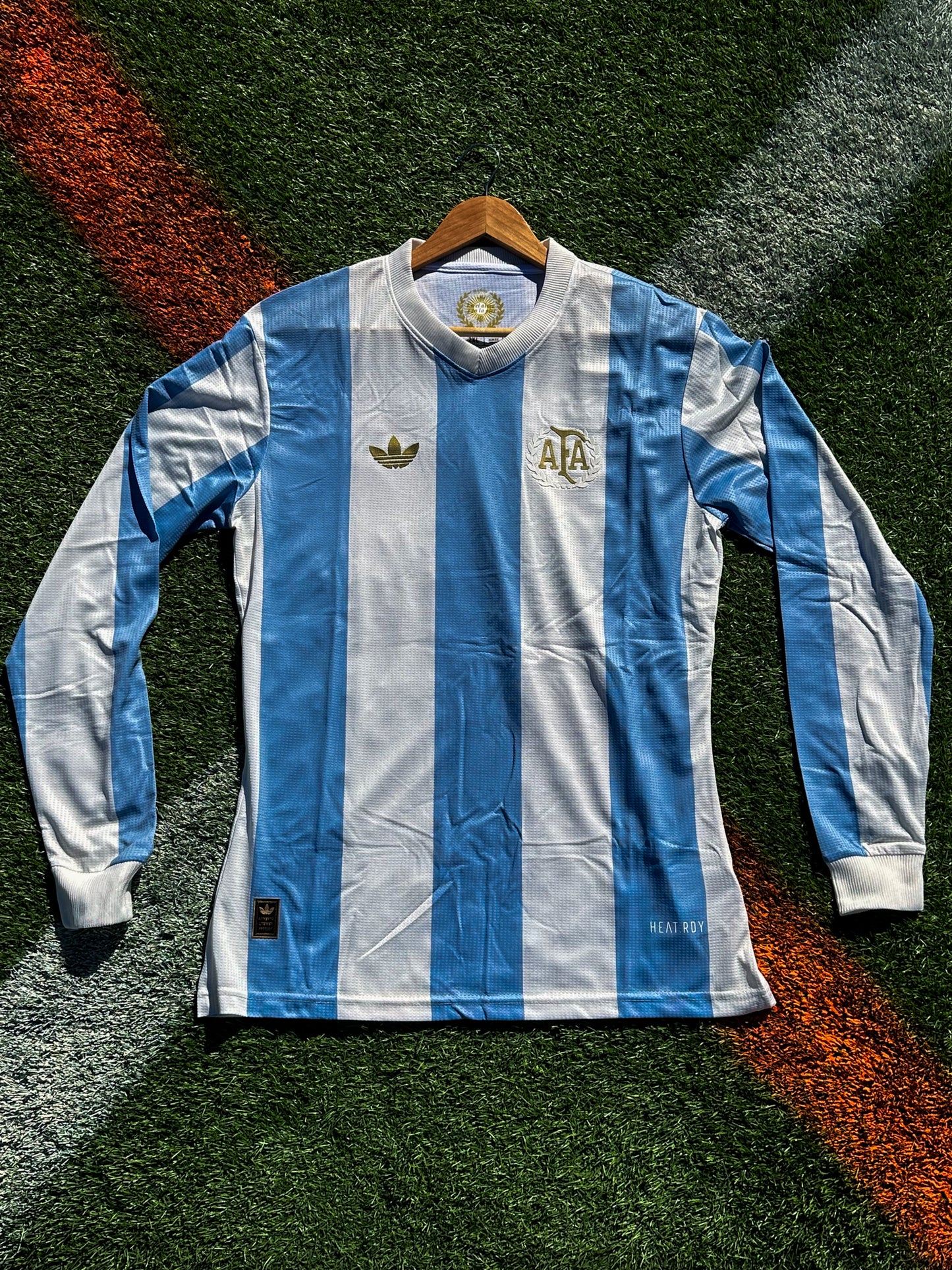 Argentina 2024/2025 Home Soccer Jersey – Adidas 50th Anniversary Special Edition with Gold Details